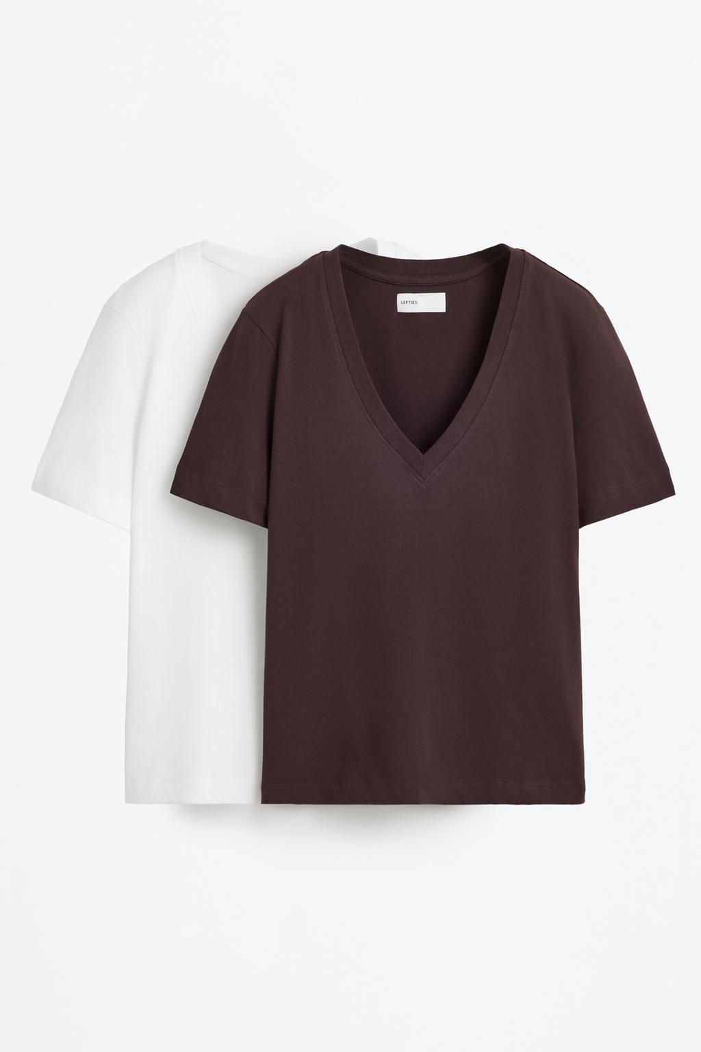 Pack of 2 basic V-neck T-shirts
