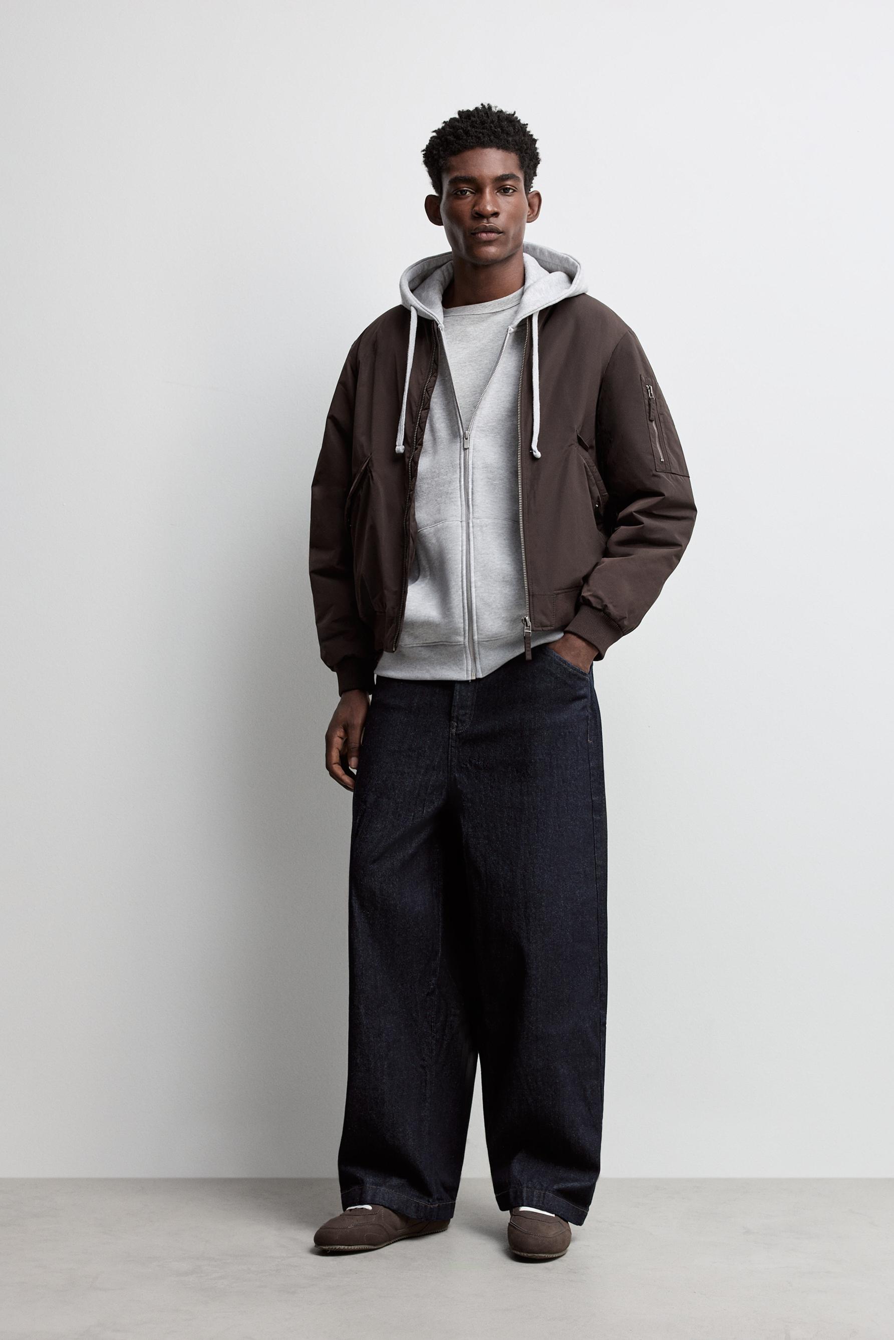 Quilted bomber jacket — CHOCOLATE