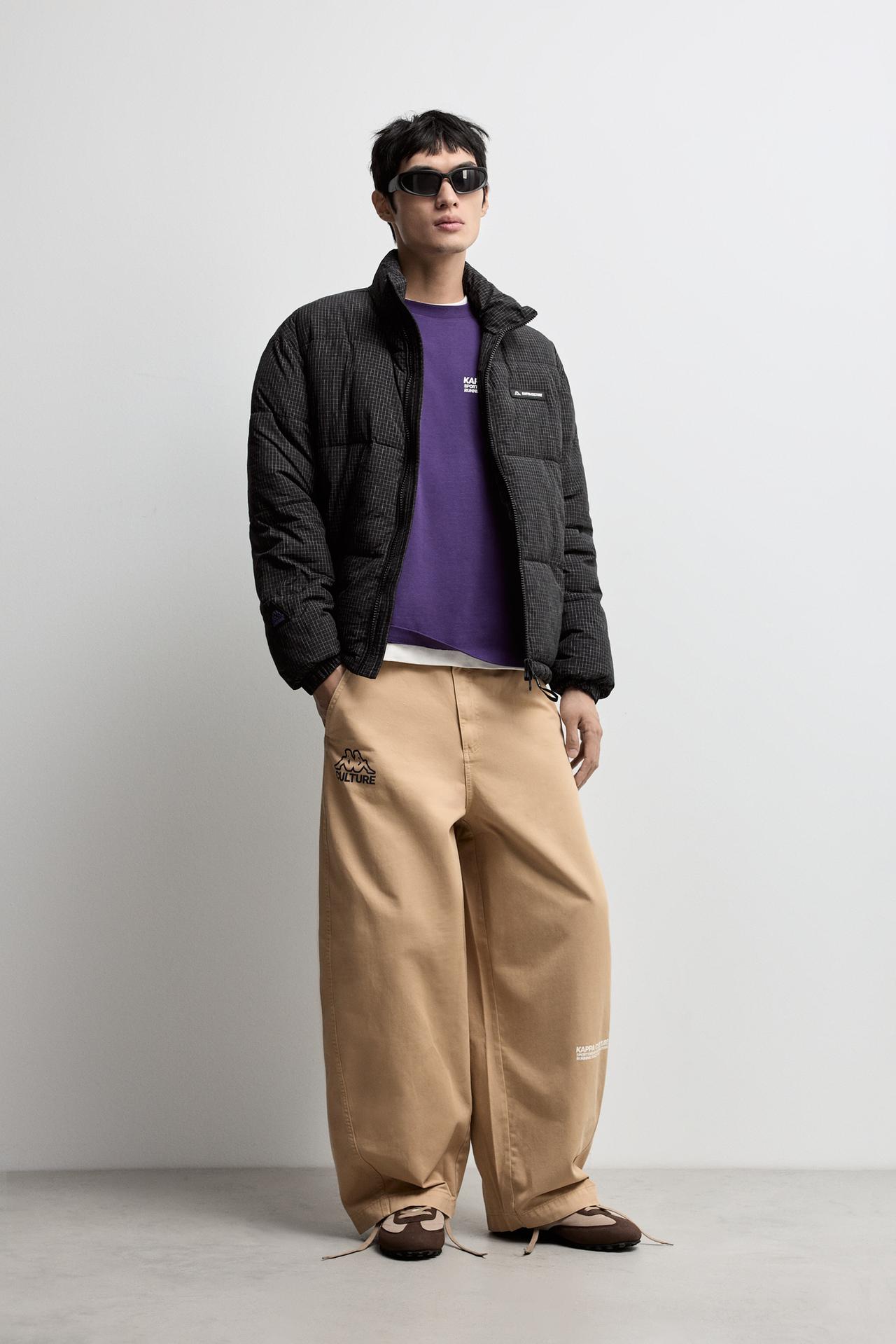 Kappa Culture x Lefties quilted jacket — ANTHRACITE GREY