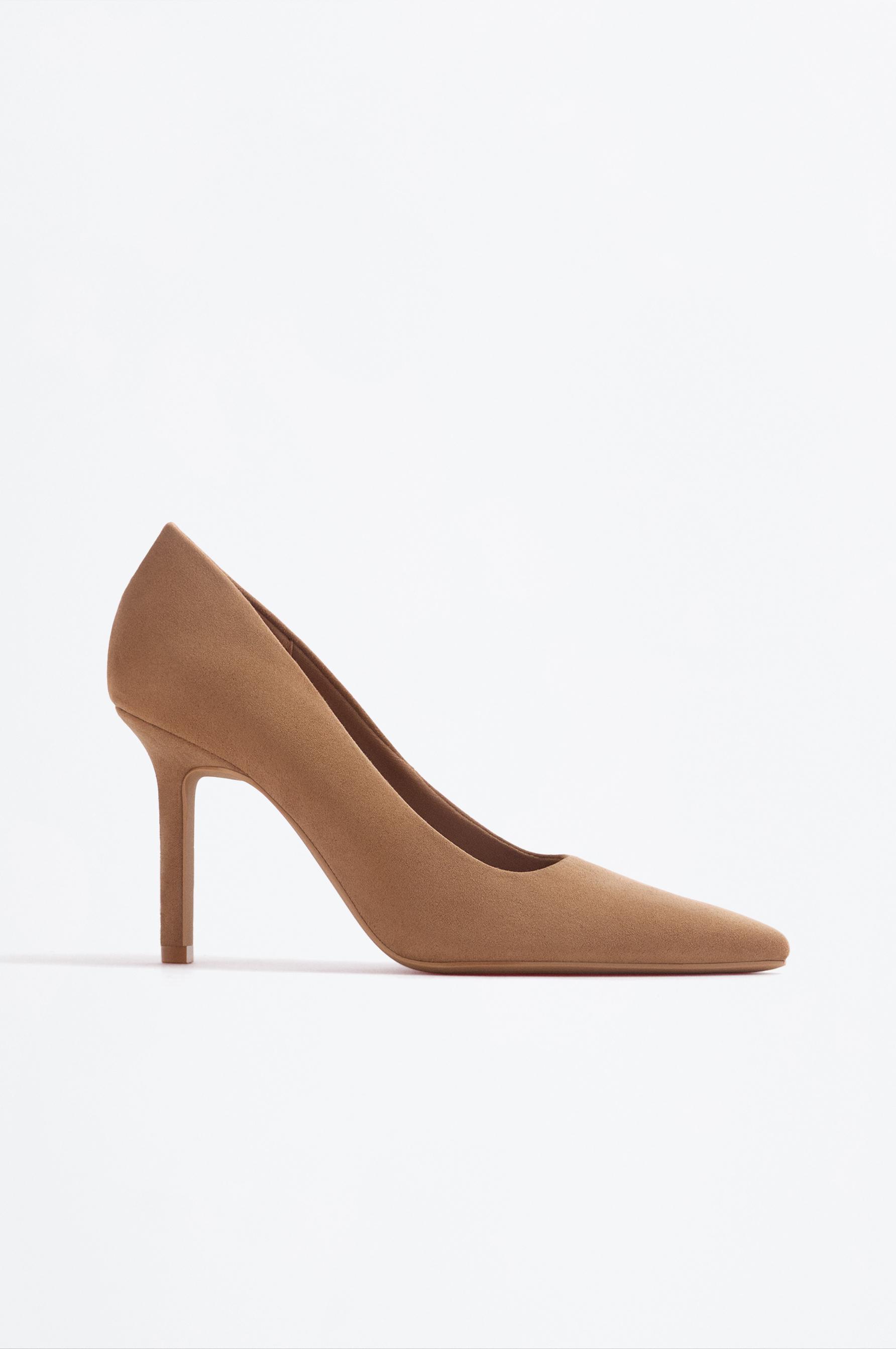 Minimalist heeled shoe — BEIGE