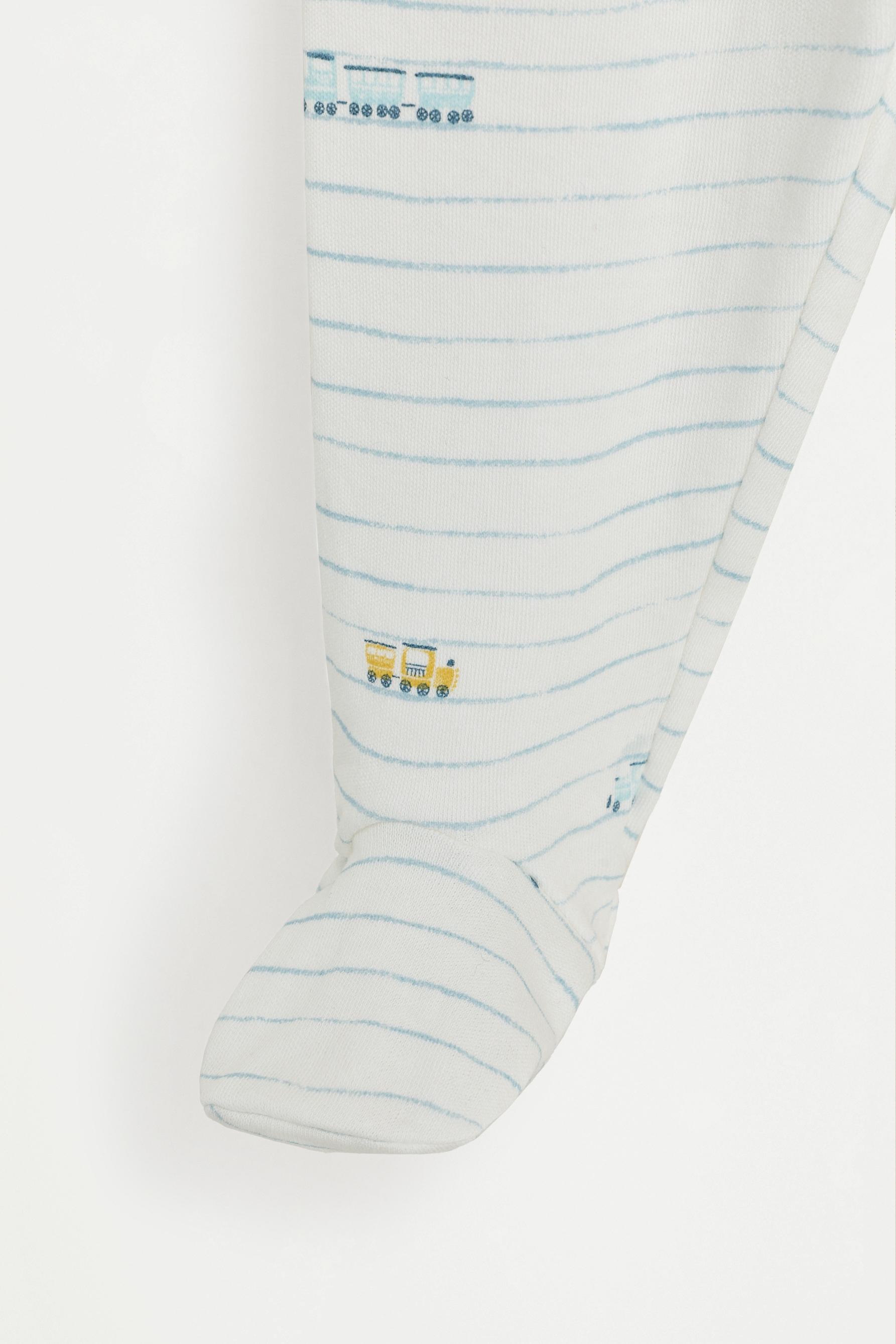 Interlock bodysuit, footed leggings and hat set — ECRU