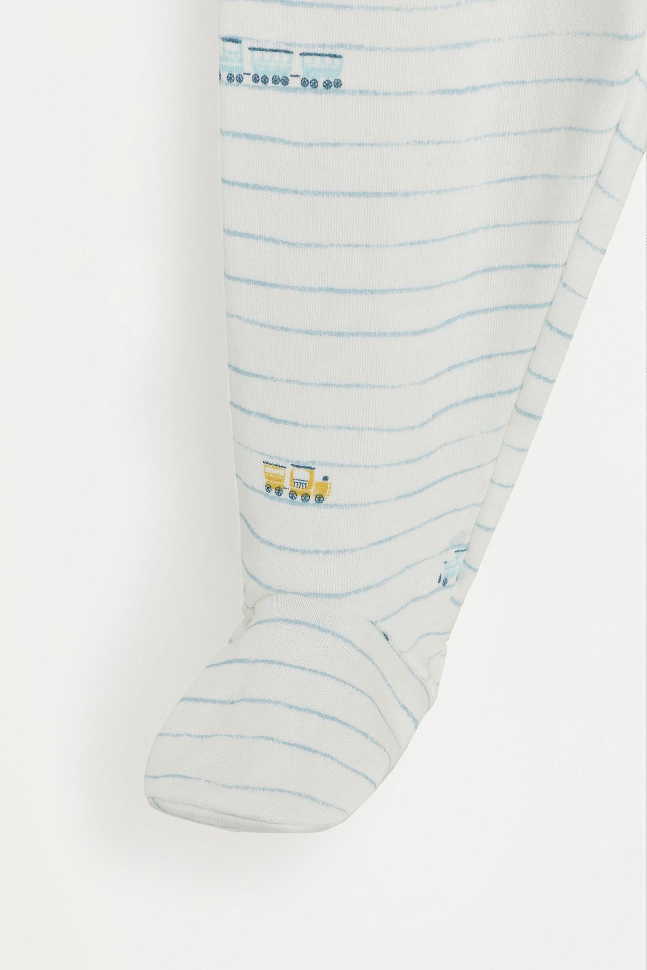 Interlock bodysuit, footed leggings and beanie set — ECRU