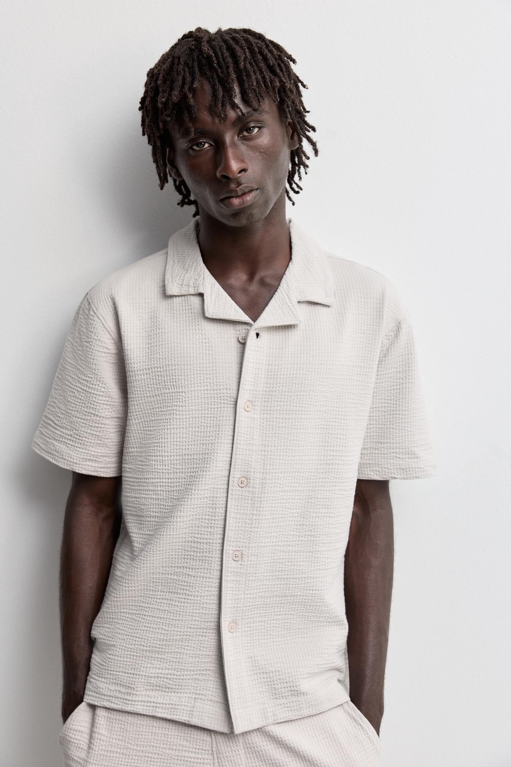 Seersucker shirt — IVORY