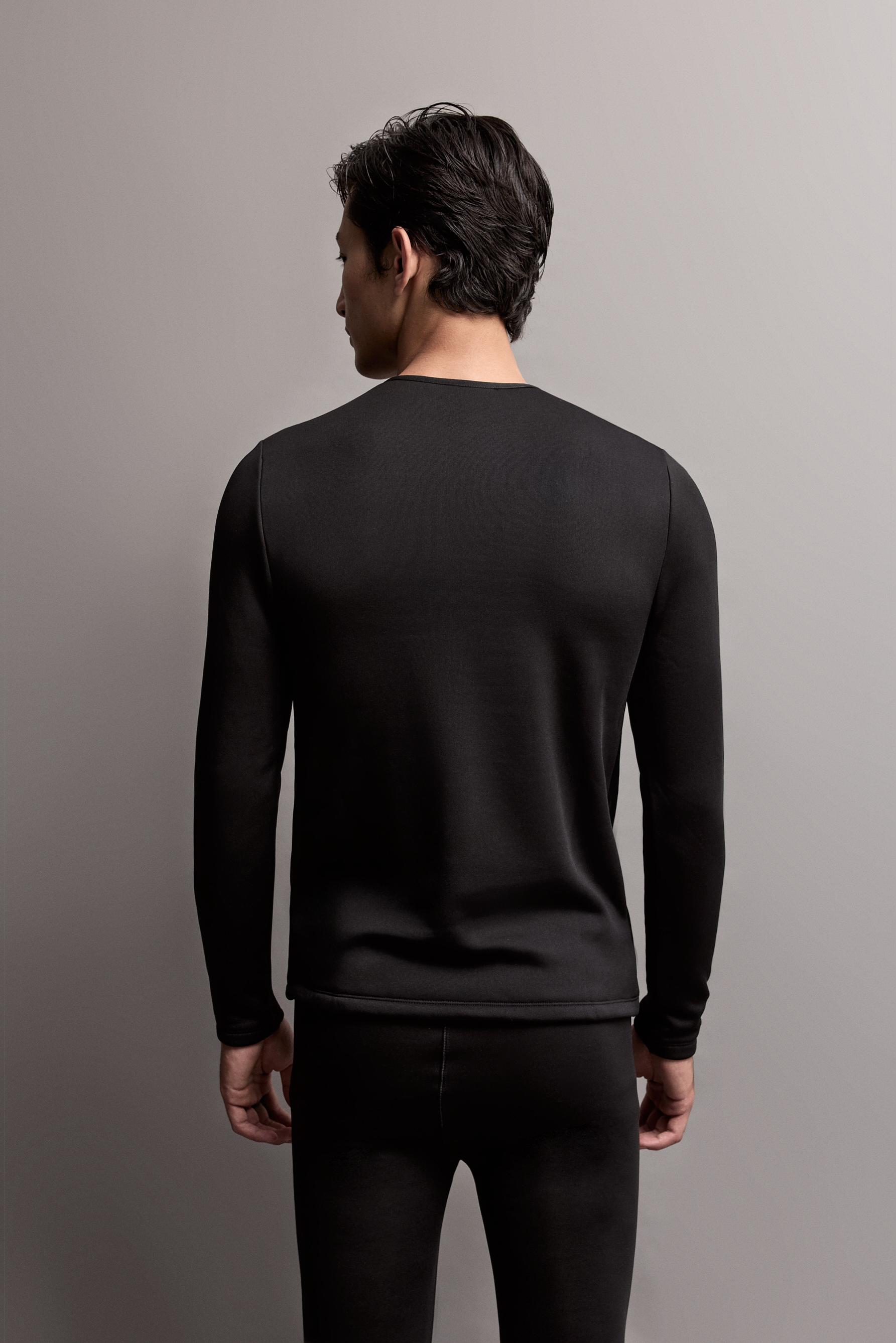 HEAVY WEIGHT thermal insulation T-shirt (from -12ºC to 9ºC) — BLACK