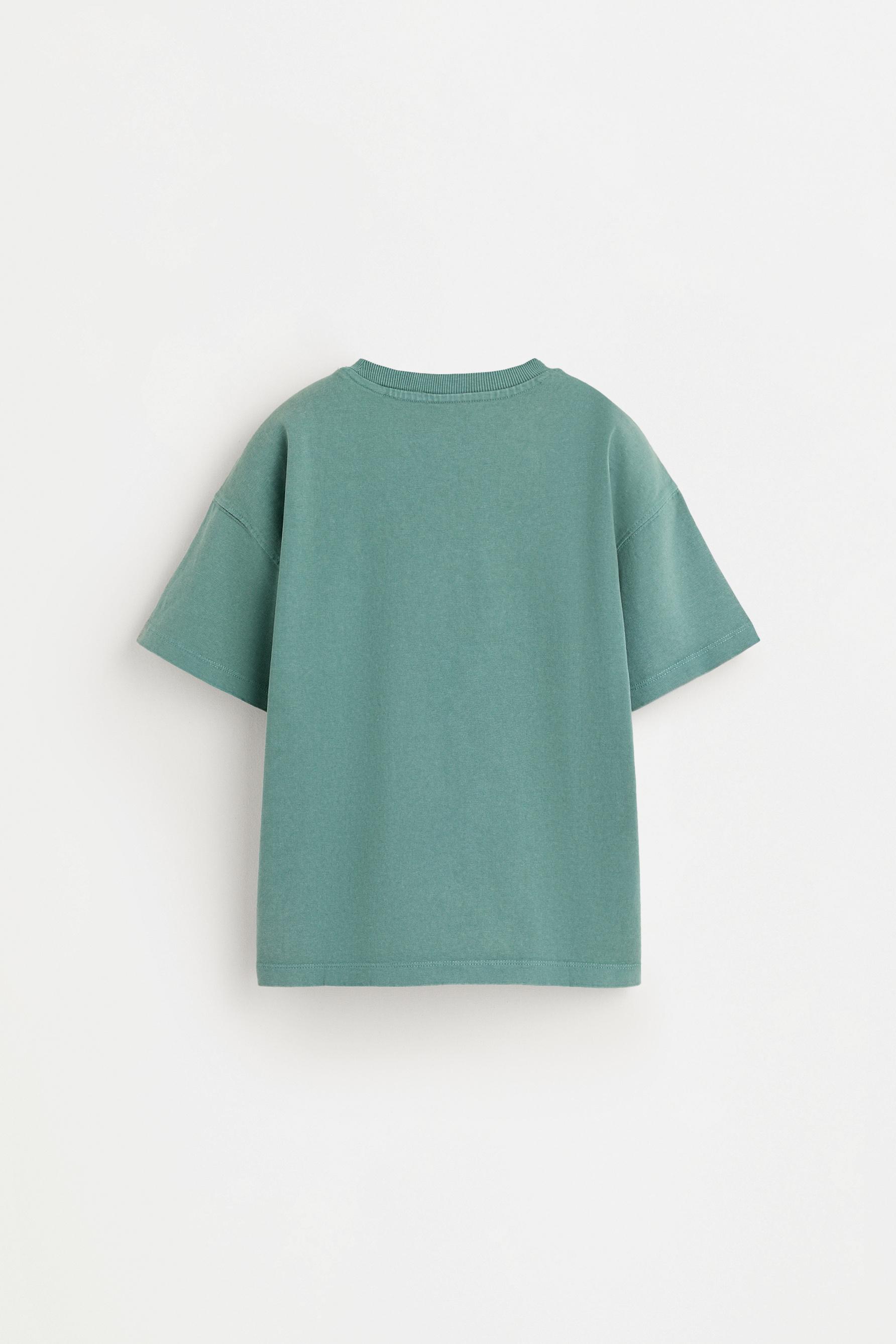 Heavy jersey faded-effect T-shirt — BRIGHT GREEN