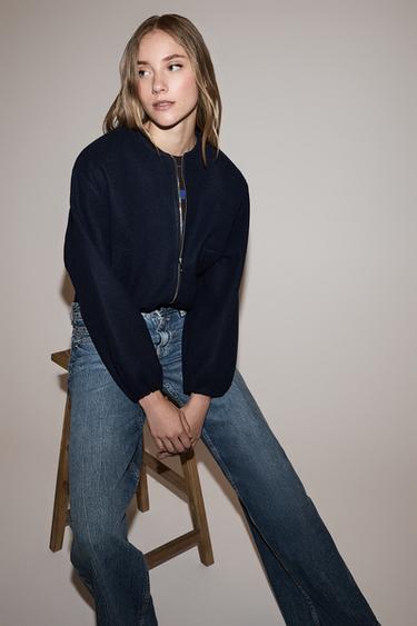 Felt bomber jacket — NAVY 5