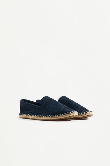 Crochet jute effect espadrilles — NAVY BLUE 2