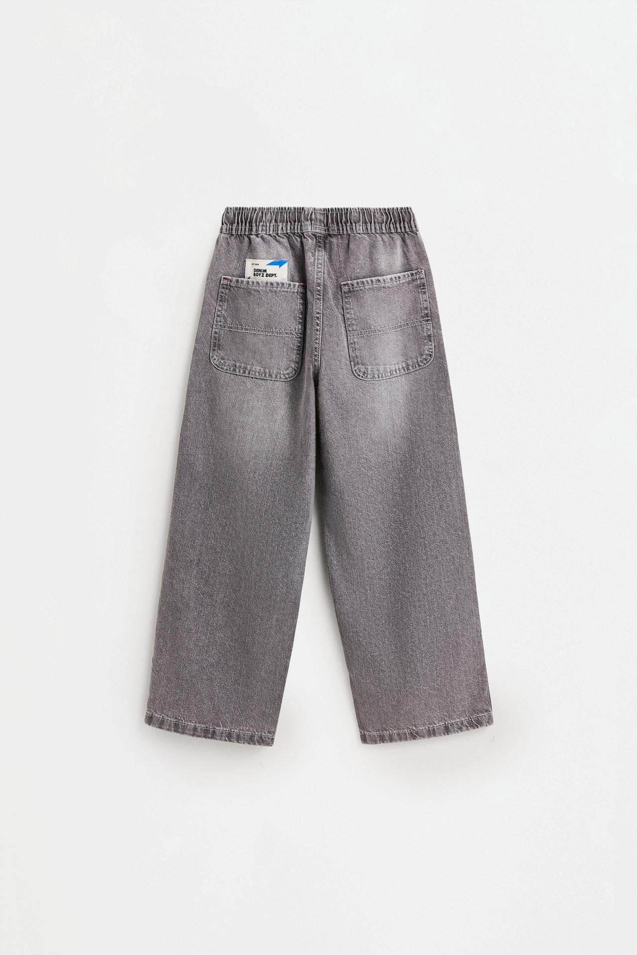 Wide-leg jogger jeans — GREY