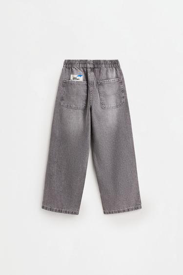 Wide-leg jogger jeans — GREY 2