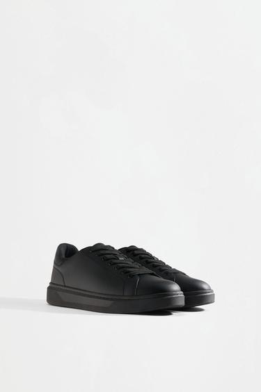 Contrast heel counter slipper — BLACK 2