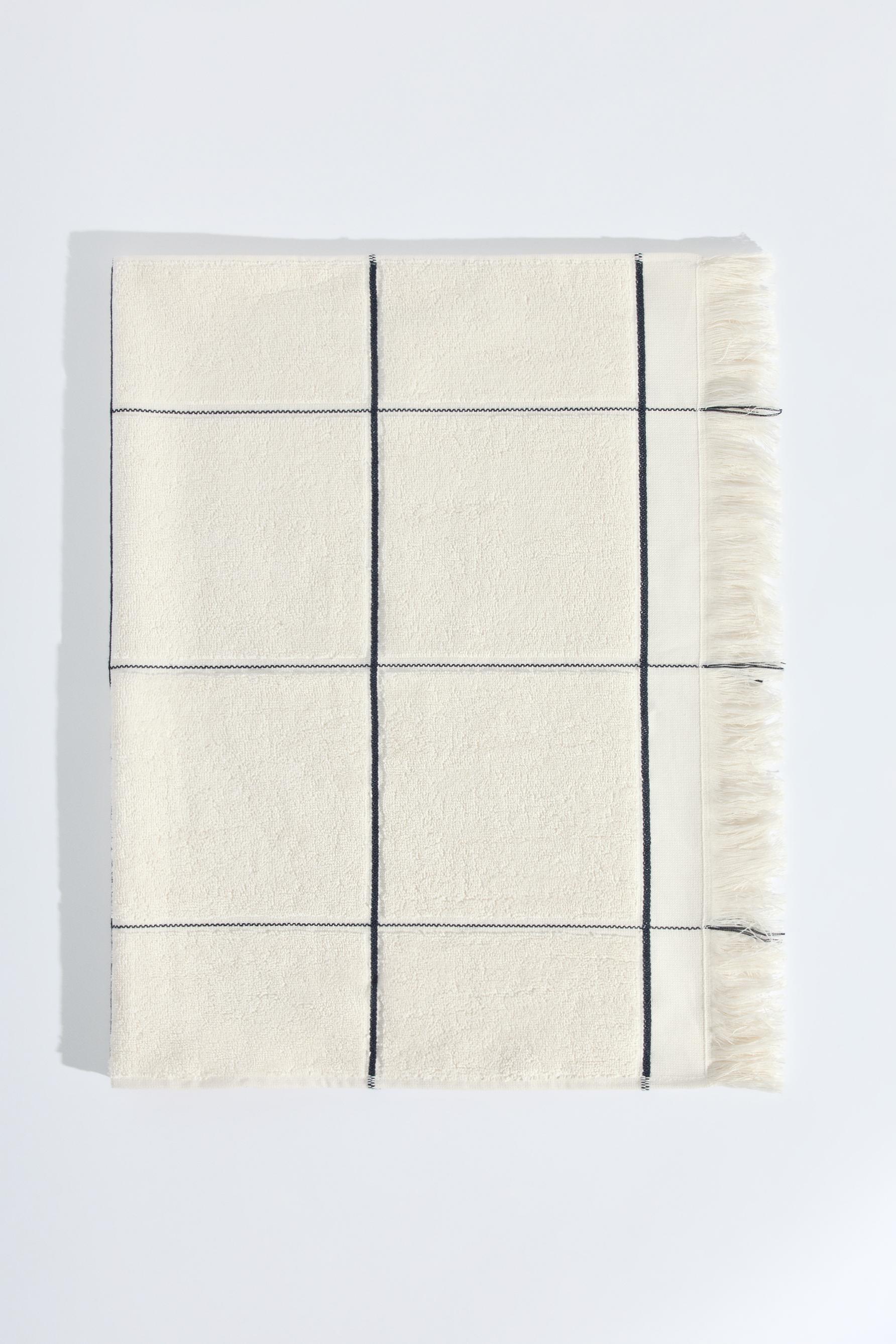 Alfombra de baño cuadros 70 x 50 cm