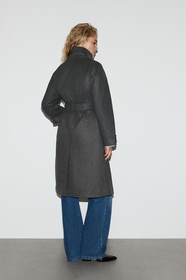 Long cloth coat — DARK GREY 4