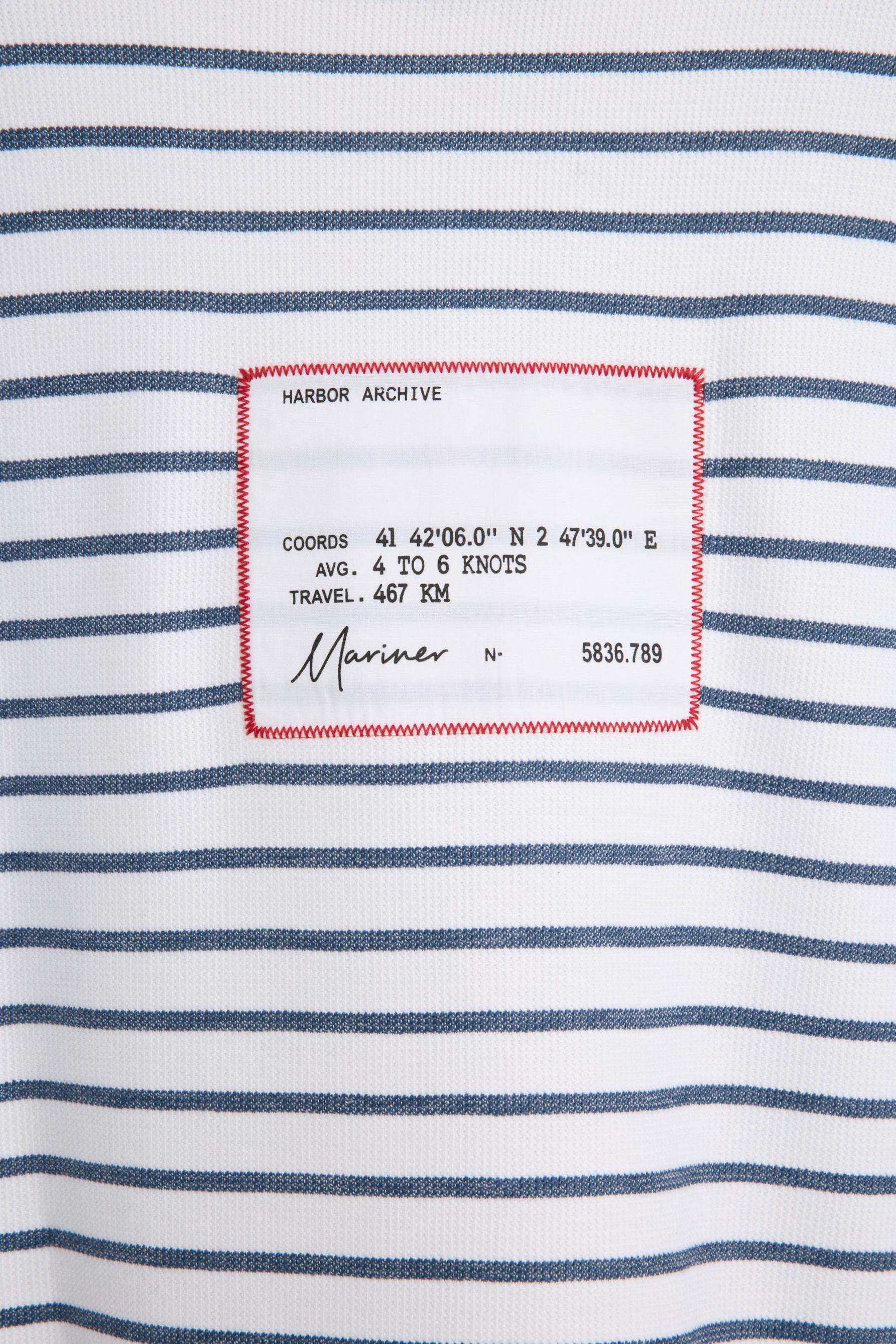 Striped label T-shirt — OFF WHITE