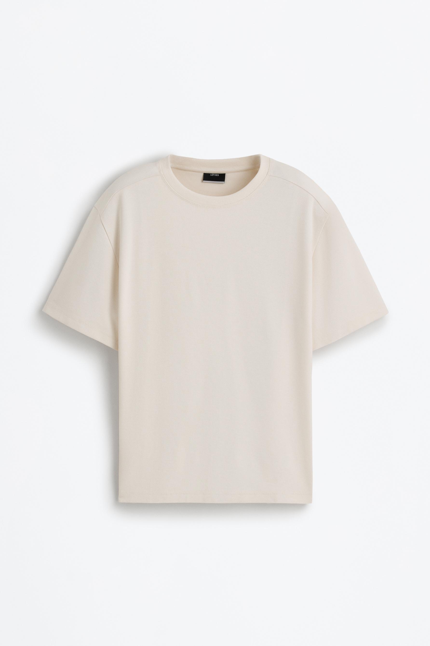 Textured T-shirt — ECRU