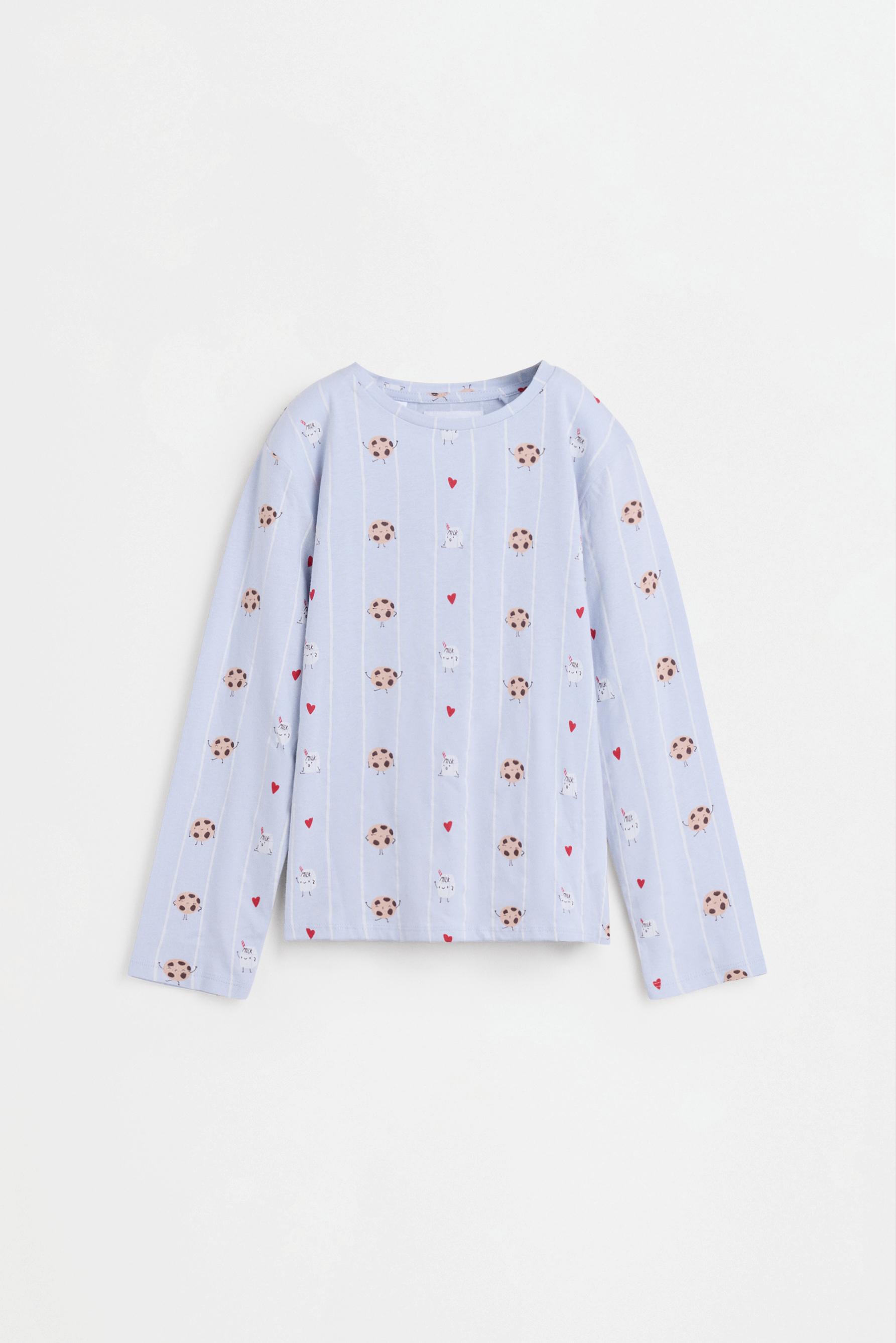 Long printed pyjamas — PALE BLUE