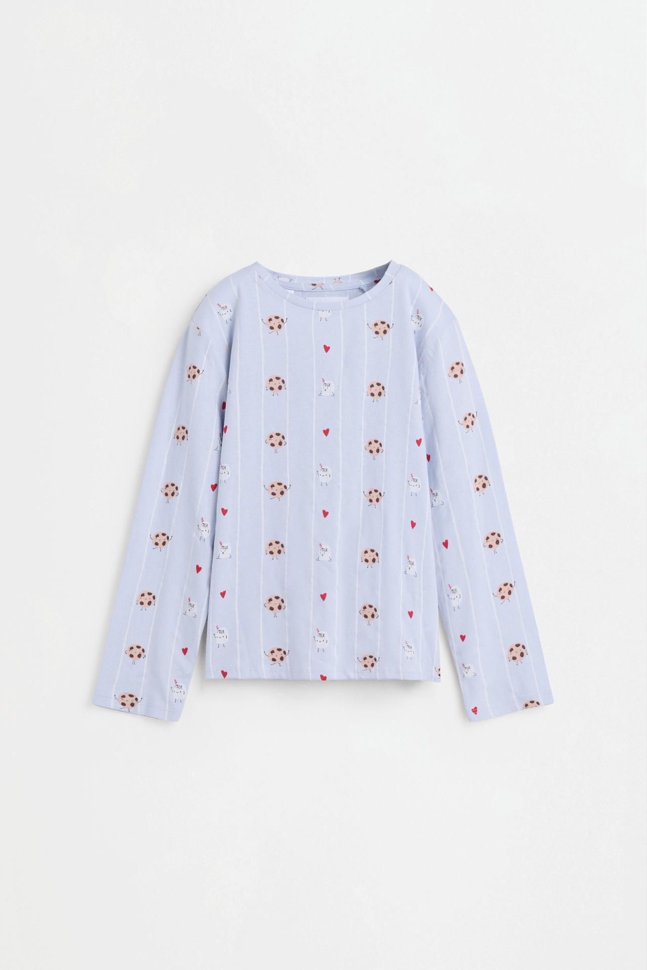 Long printed pyjamas — PALE BLUE