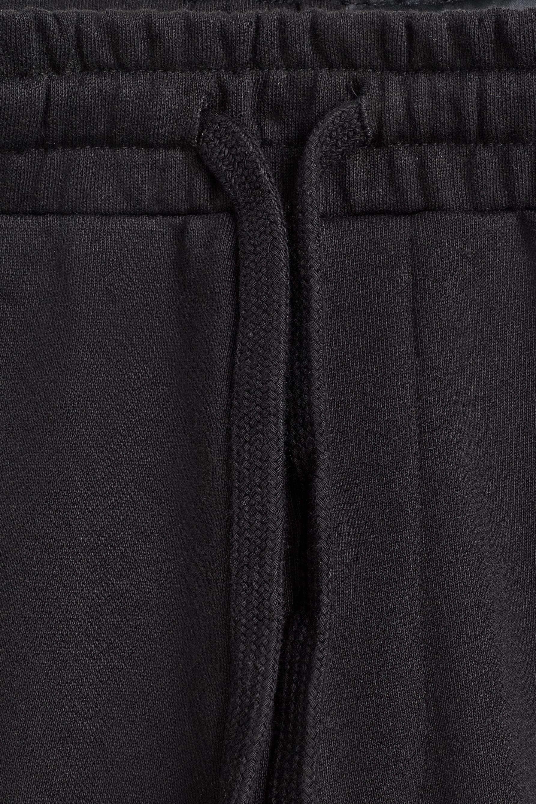 Baggy tracksuit Bermuda shorts — BLACK
