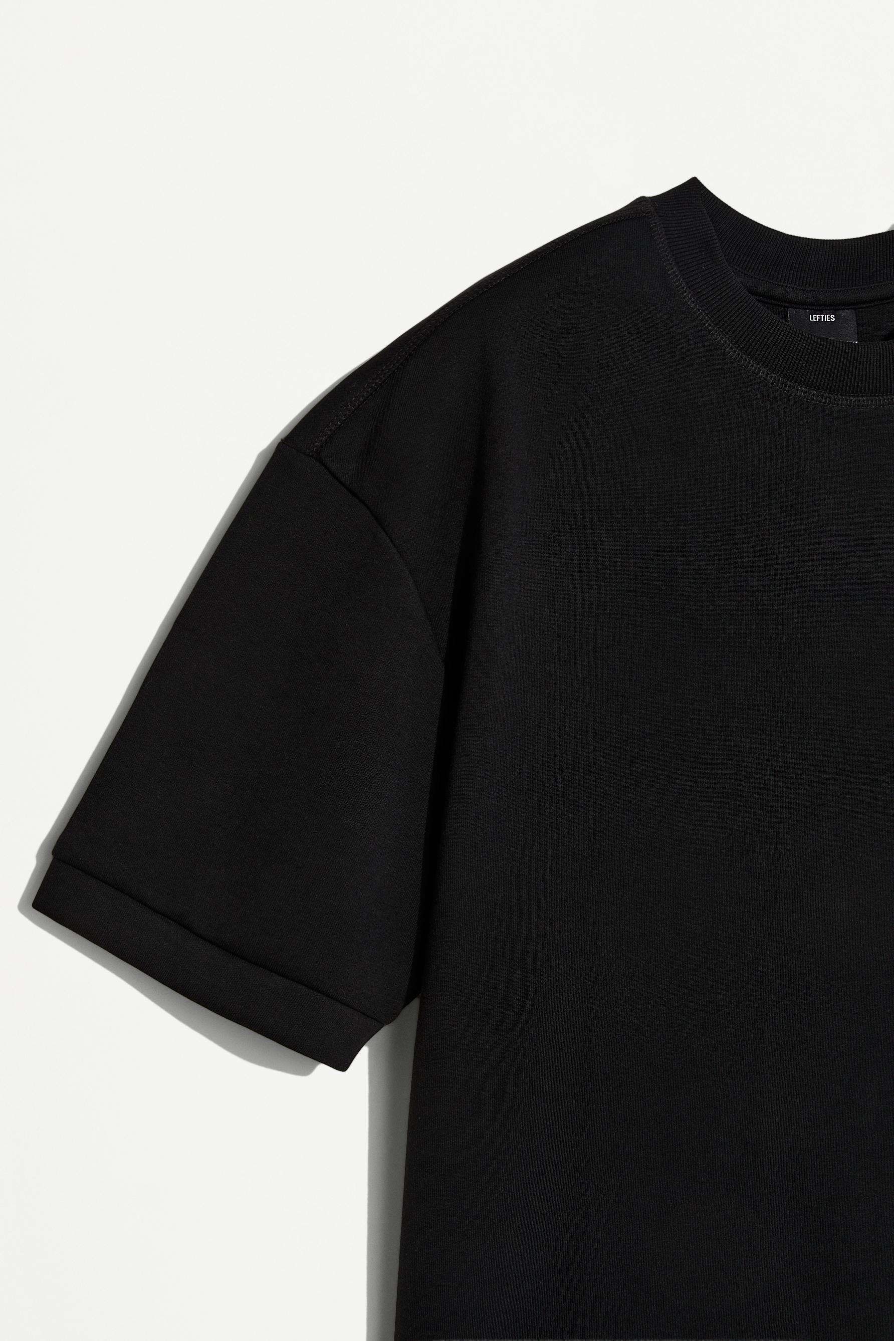 Heavy interlock T-shirt — BLACK
