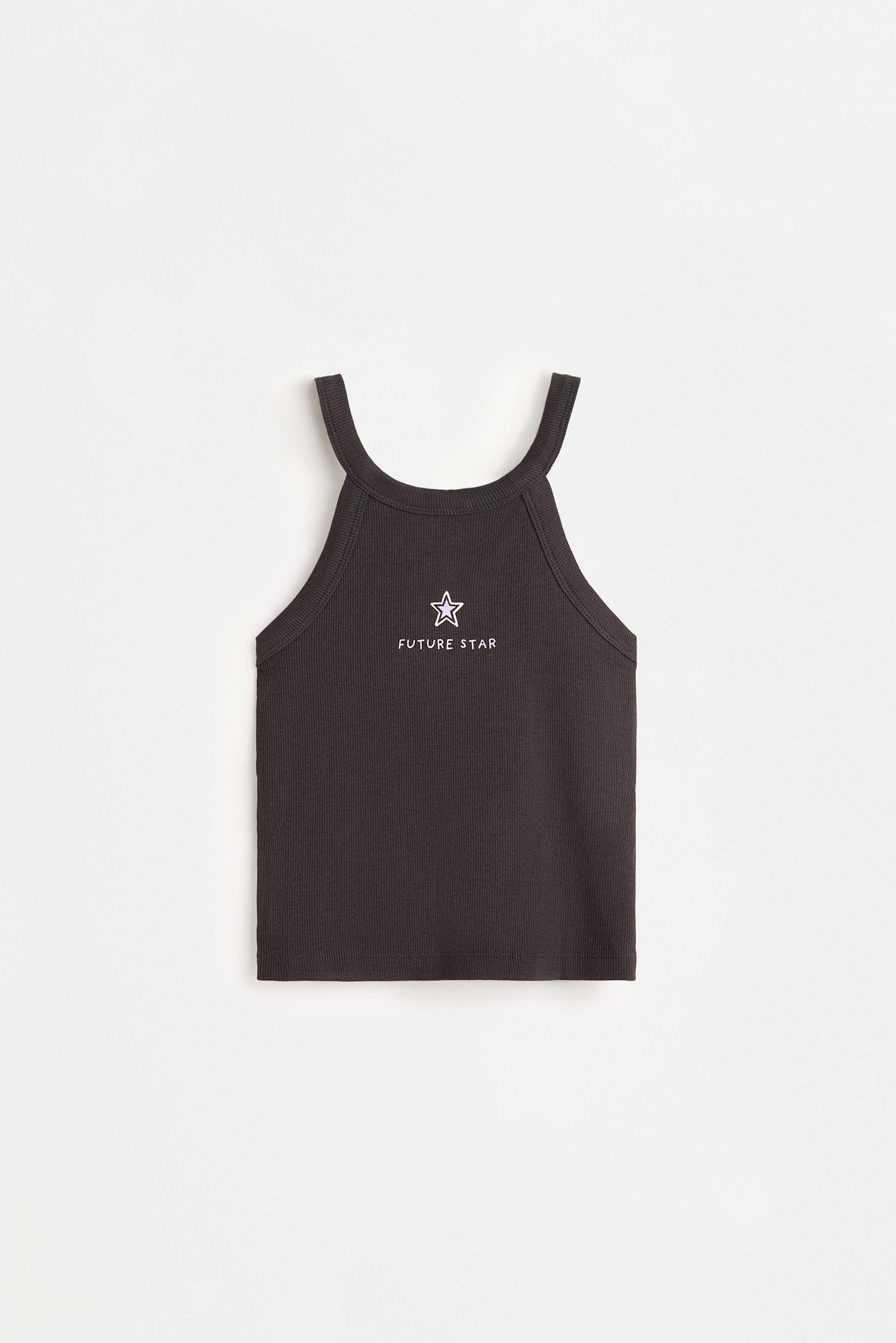 Slogan halter top — ANTHRACITE GREY