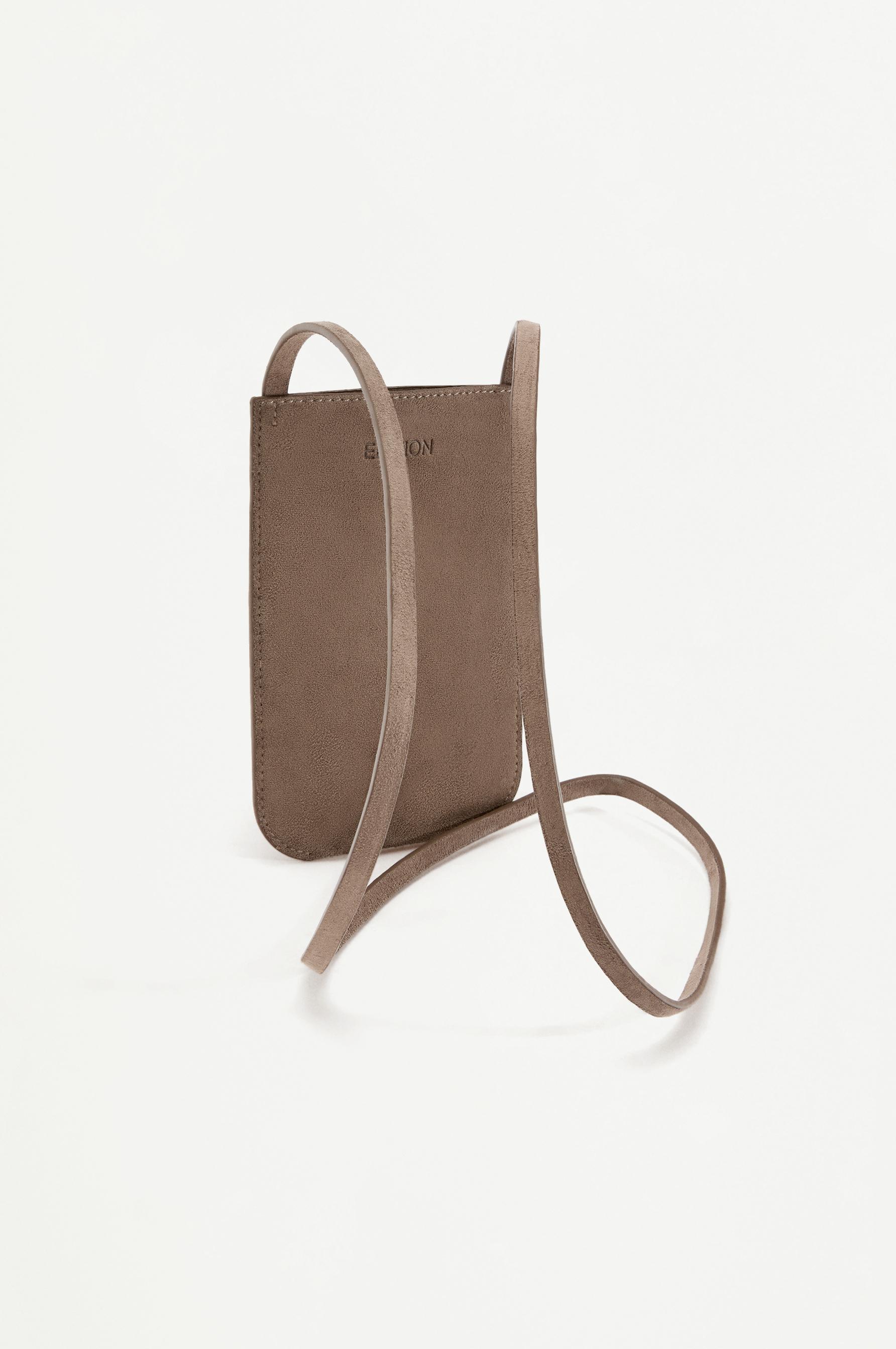 Split Suede Effect Crossbody Bag EDITION — KHAKI