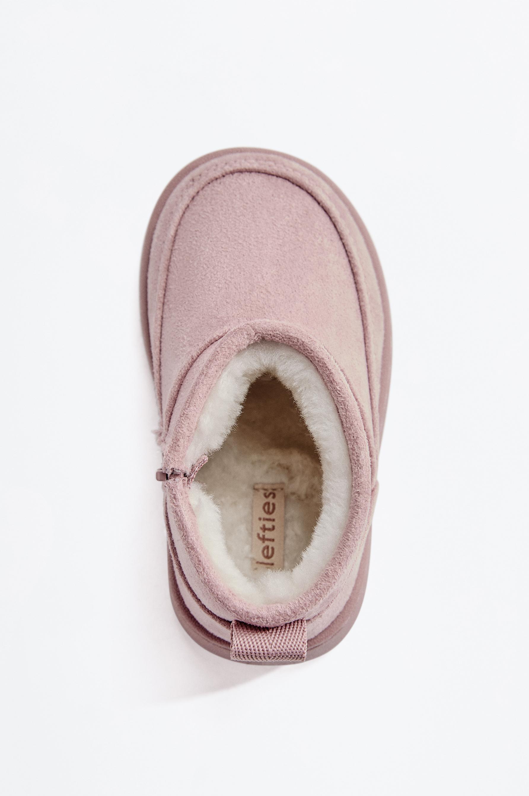 Lined faux fur boot — PALE PINK