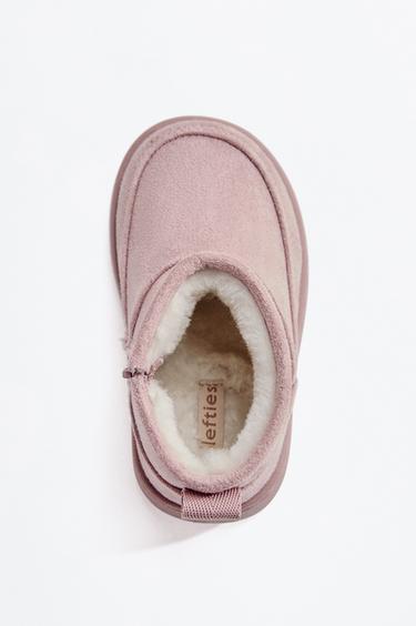 Lined faux fur boot — PALE PINK 3