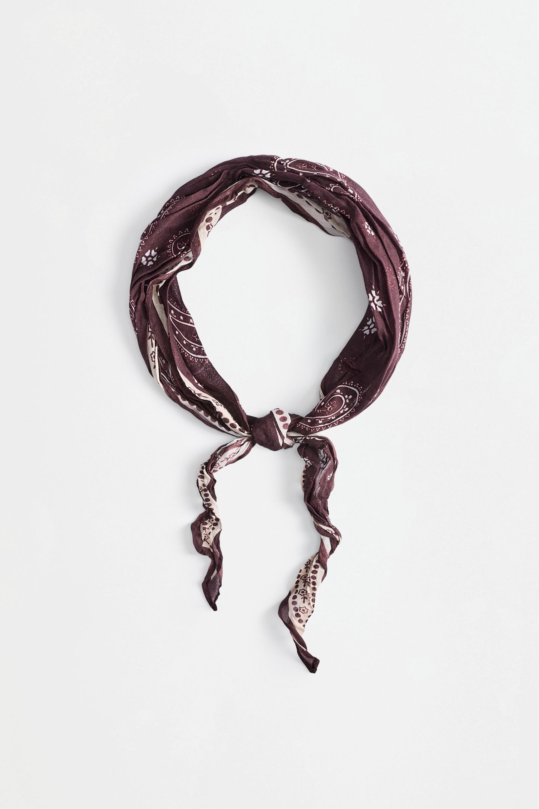 Paisley print bandana — DARK BROWN