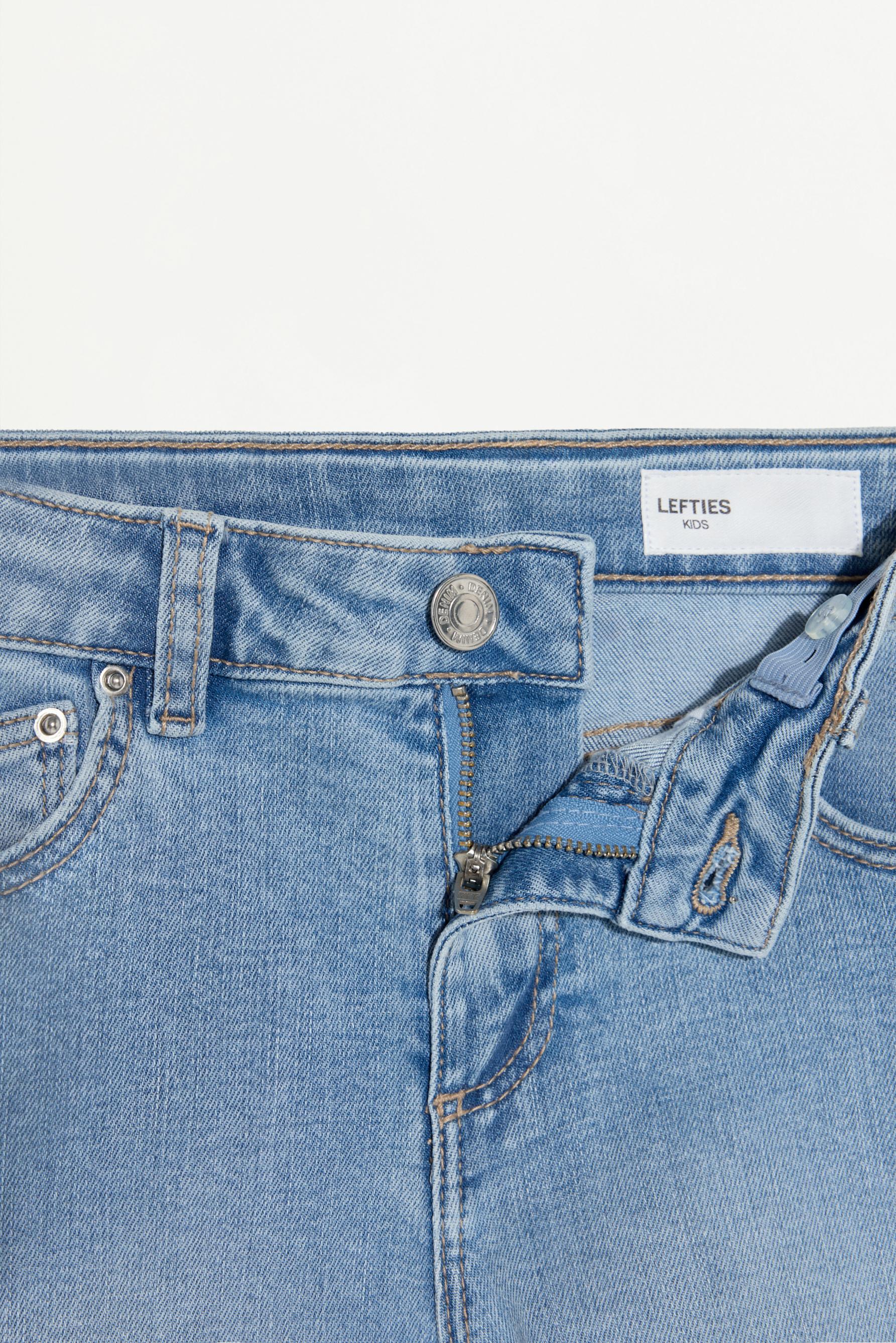 Stretch denim shorts — PALE BLUE