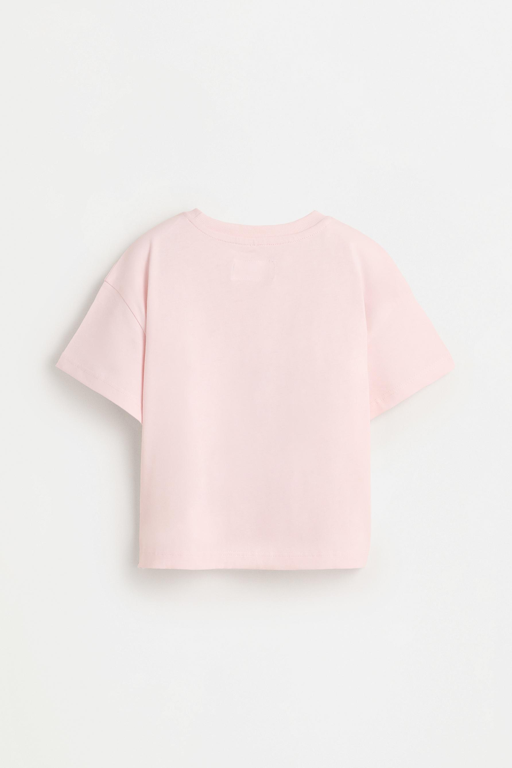 Raised print T-shirt — CHALK PINK