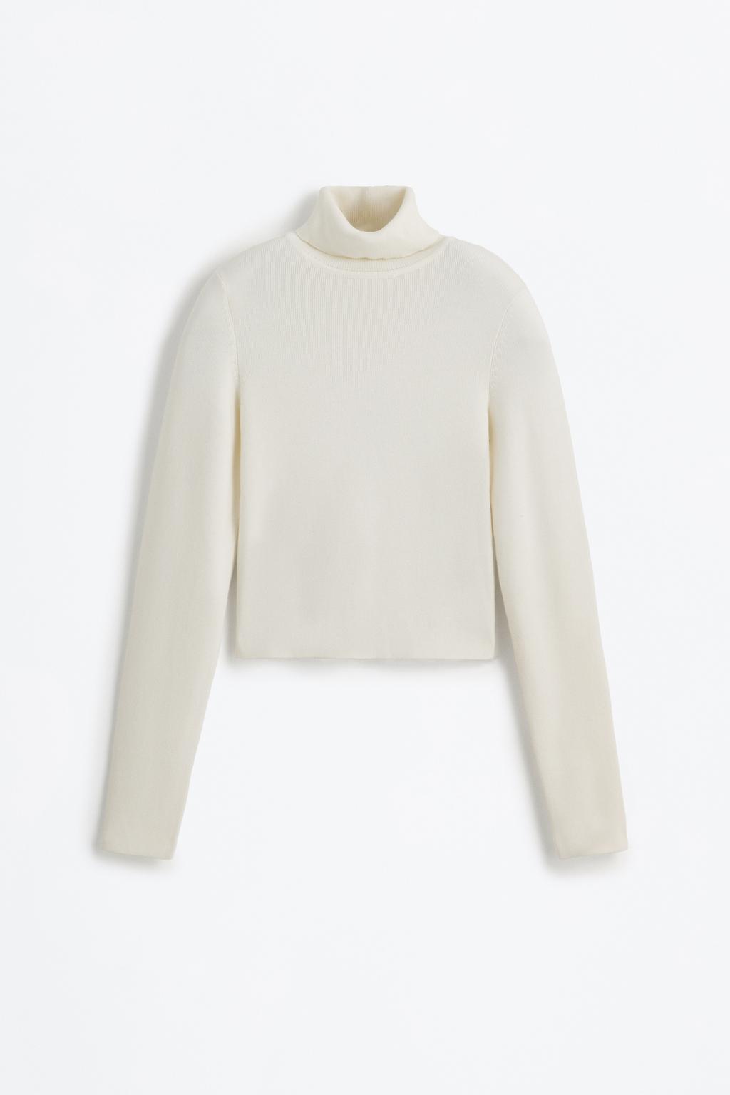 Cropped knit sweater