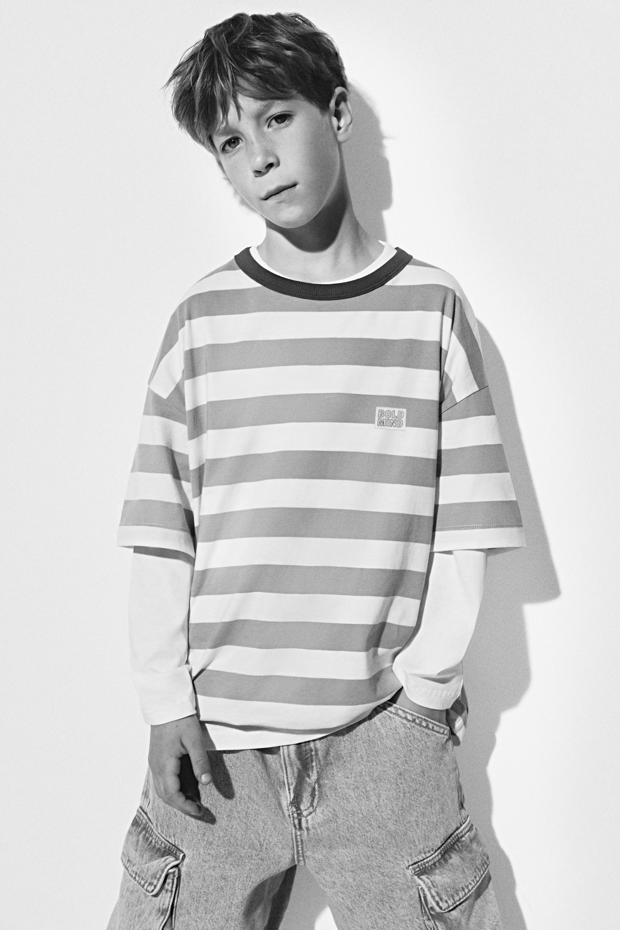 Striped T-shirt — PALE BLUE