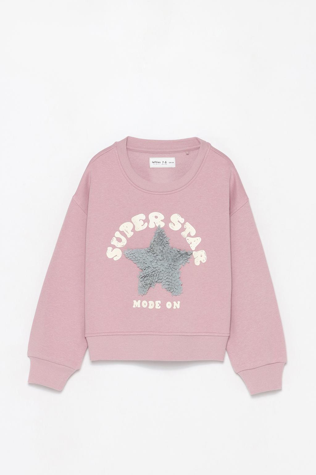 Textured printed sweatshirt