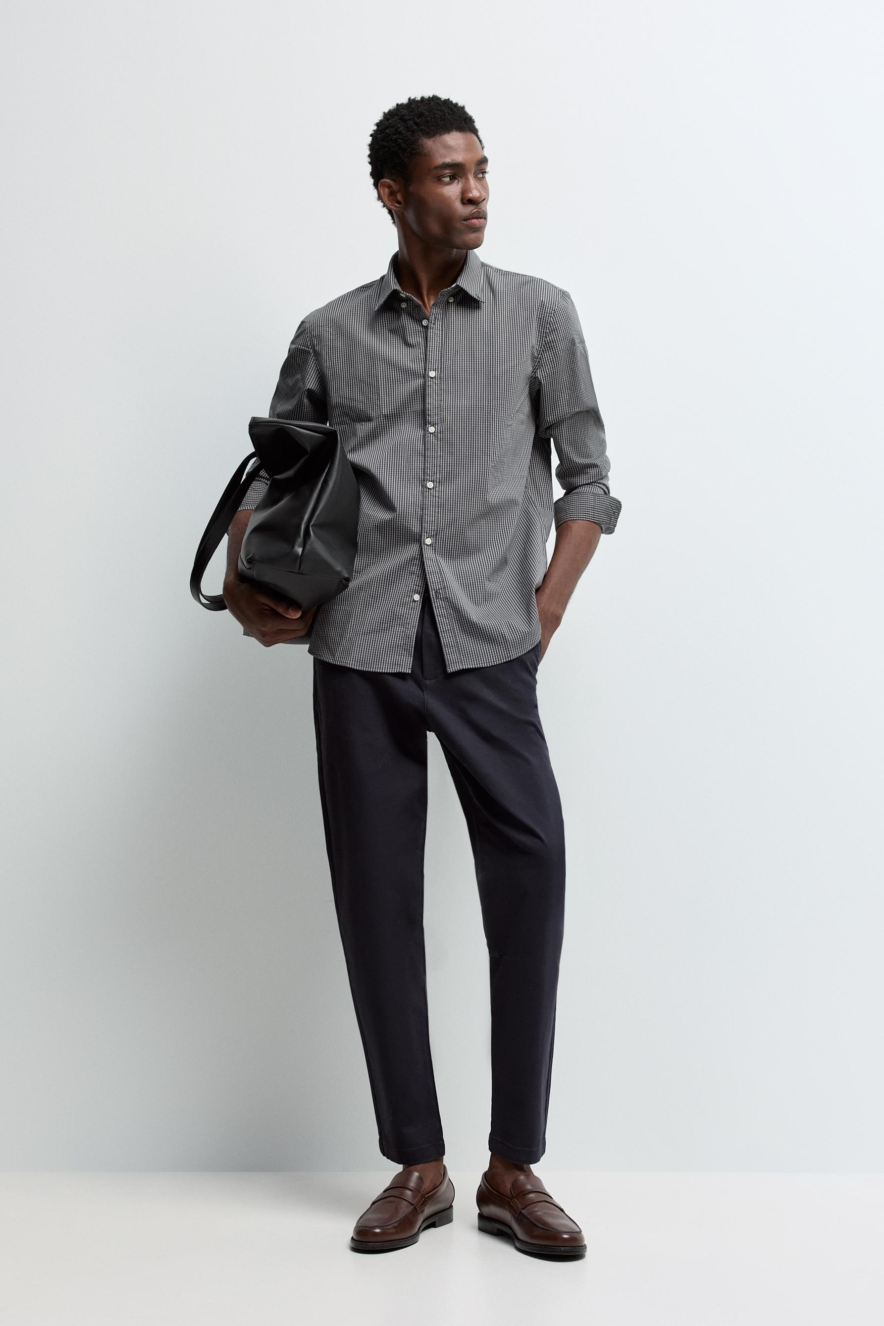 Skinny chino trousers — NAVY