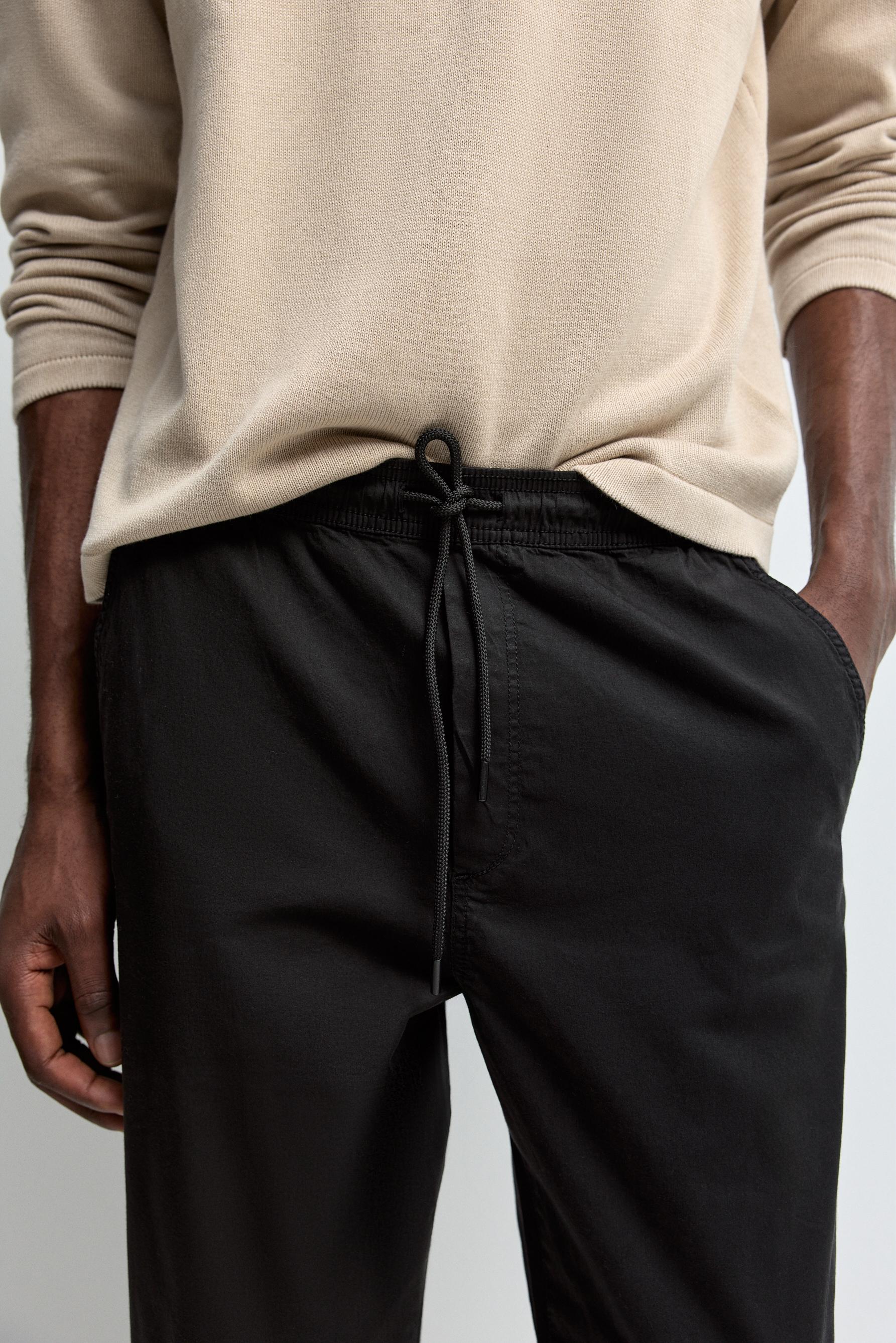 Slim fit jogger trousers — BLACK
