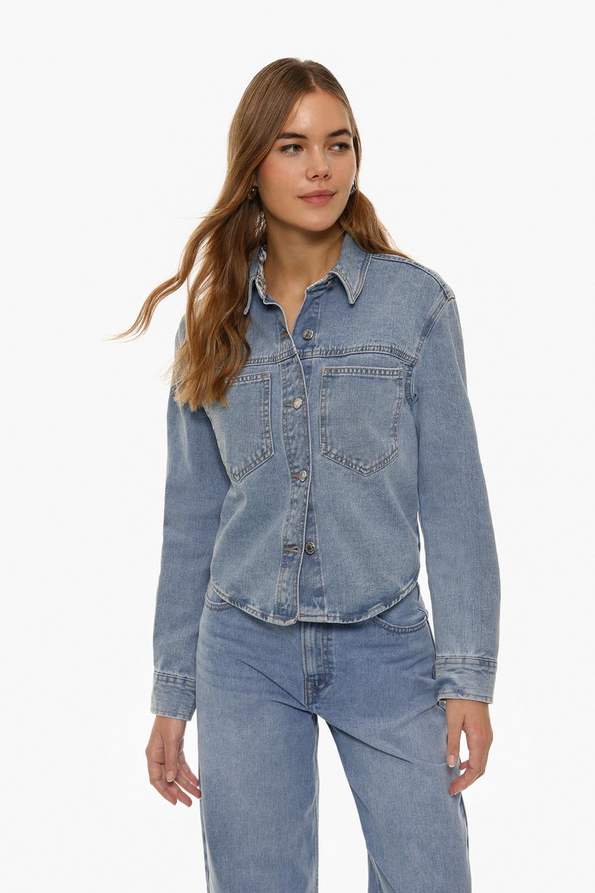 Sobrecamisa denim cropped ZAPATOS Mujer Lefties ESPAÑA