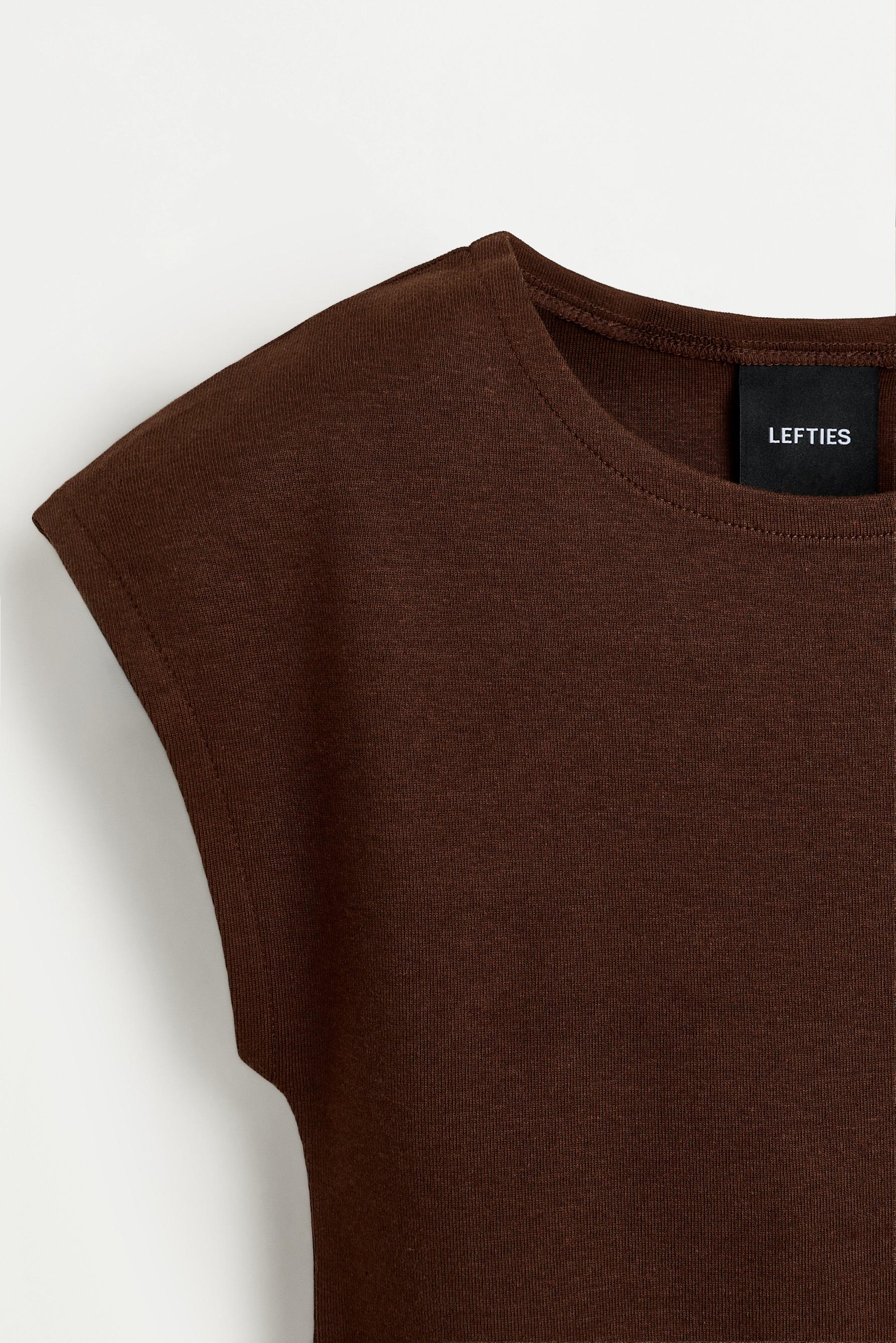 Cropped T-shirt — BROWN