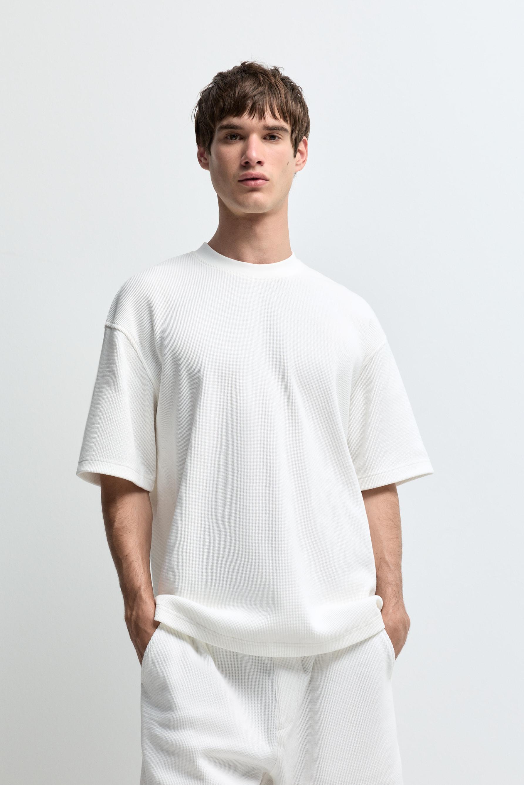 Waffle T-shirt — WHITE