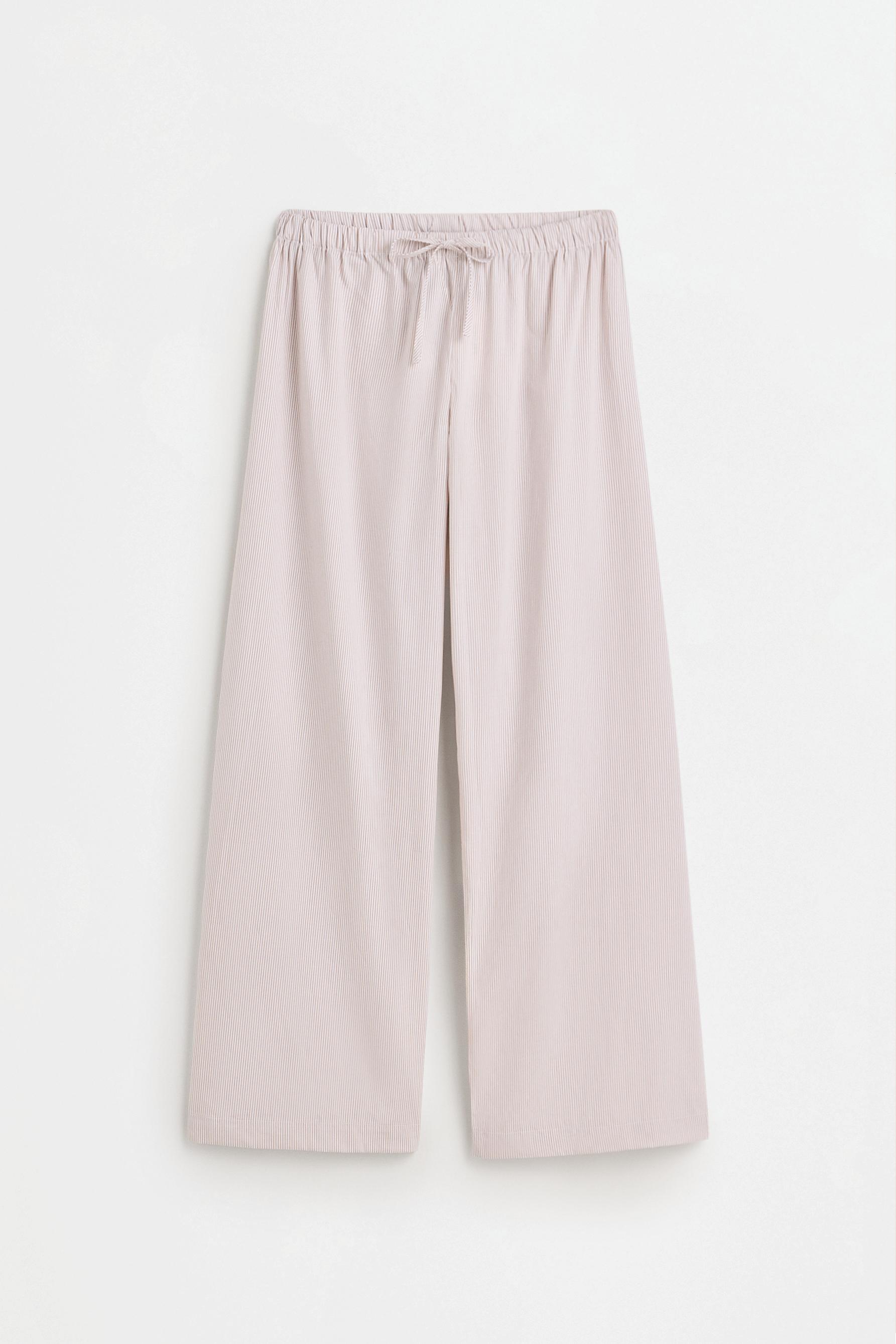 Striped pyjama bottoms — BEIGE