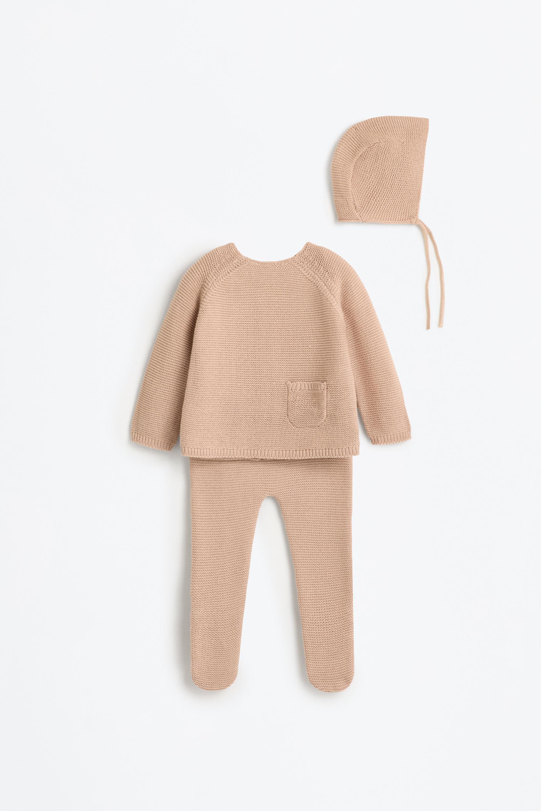 Conjunto de jersey, polaina y gorrito