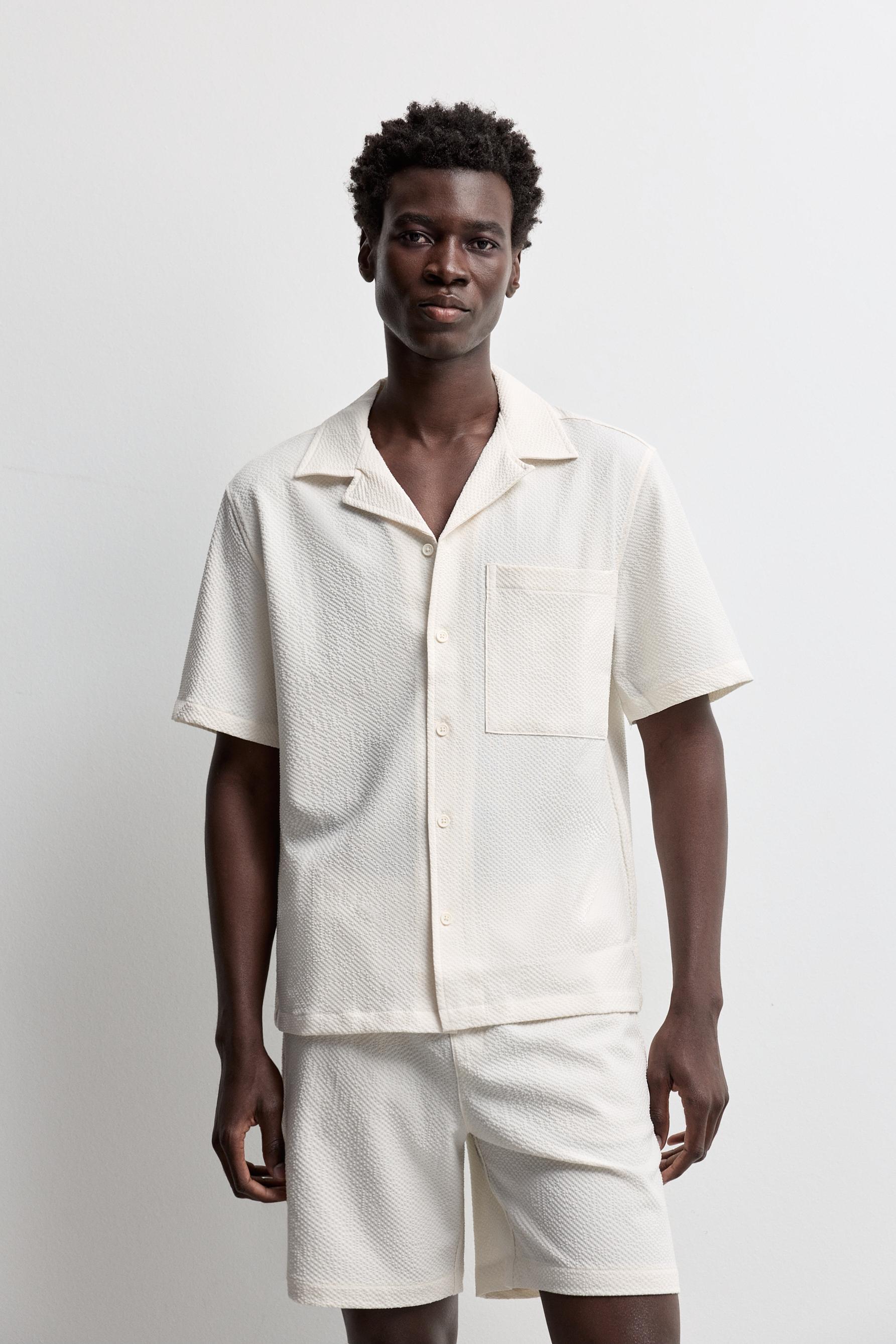 Seersucker shirt — OFF WHITE