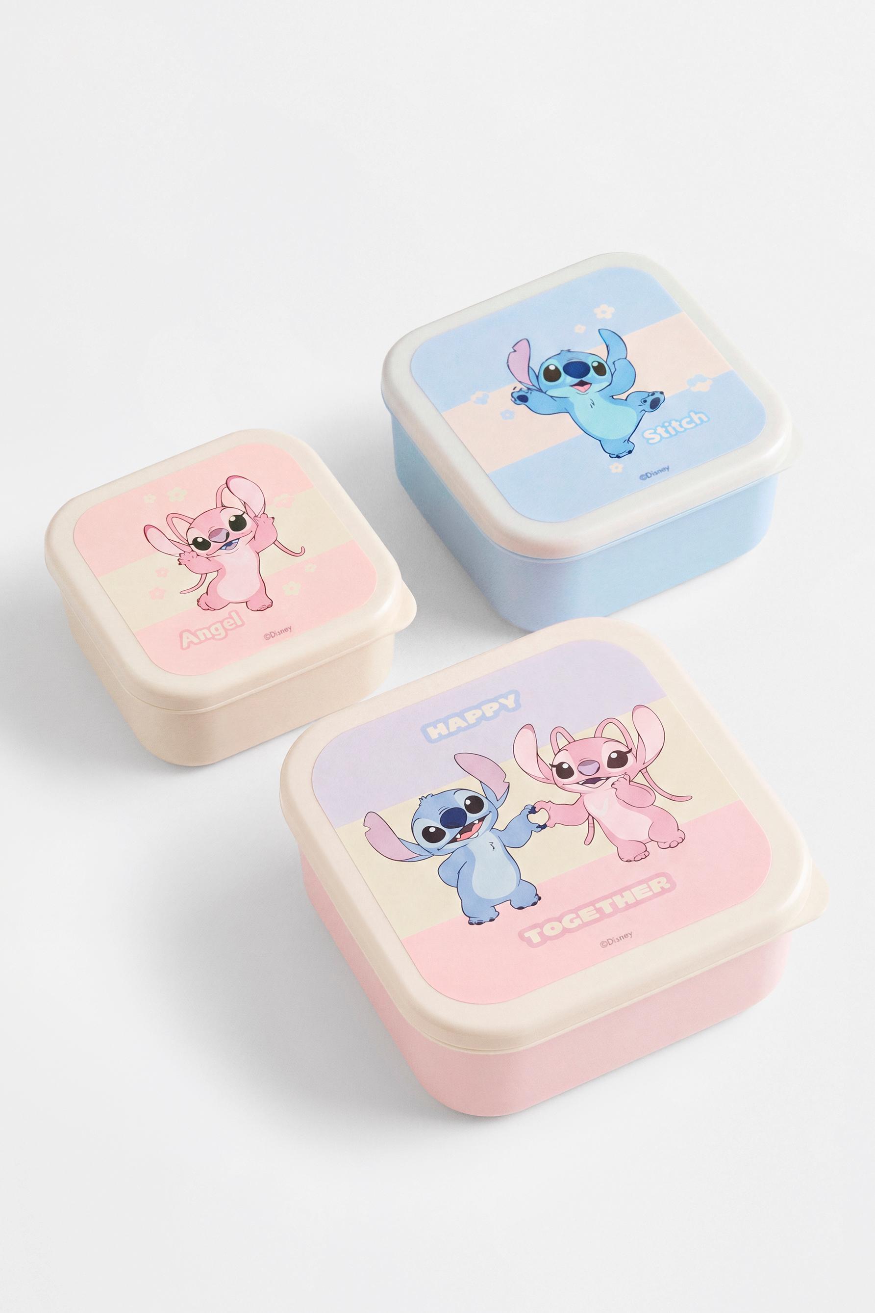 Stitch and Angel ©Disney lunch boxes (Pack of 3) — BEIGE