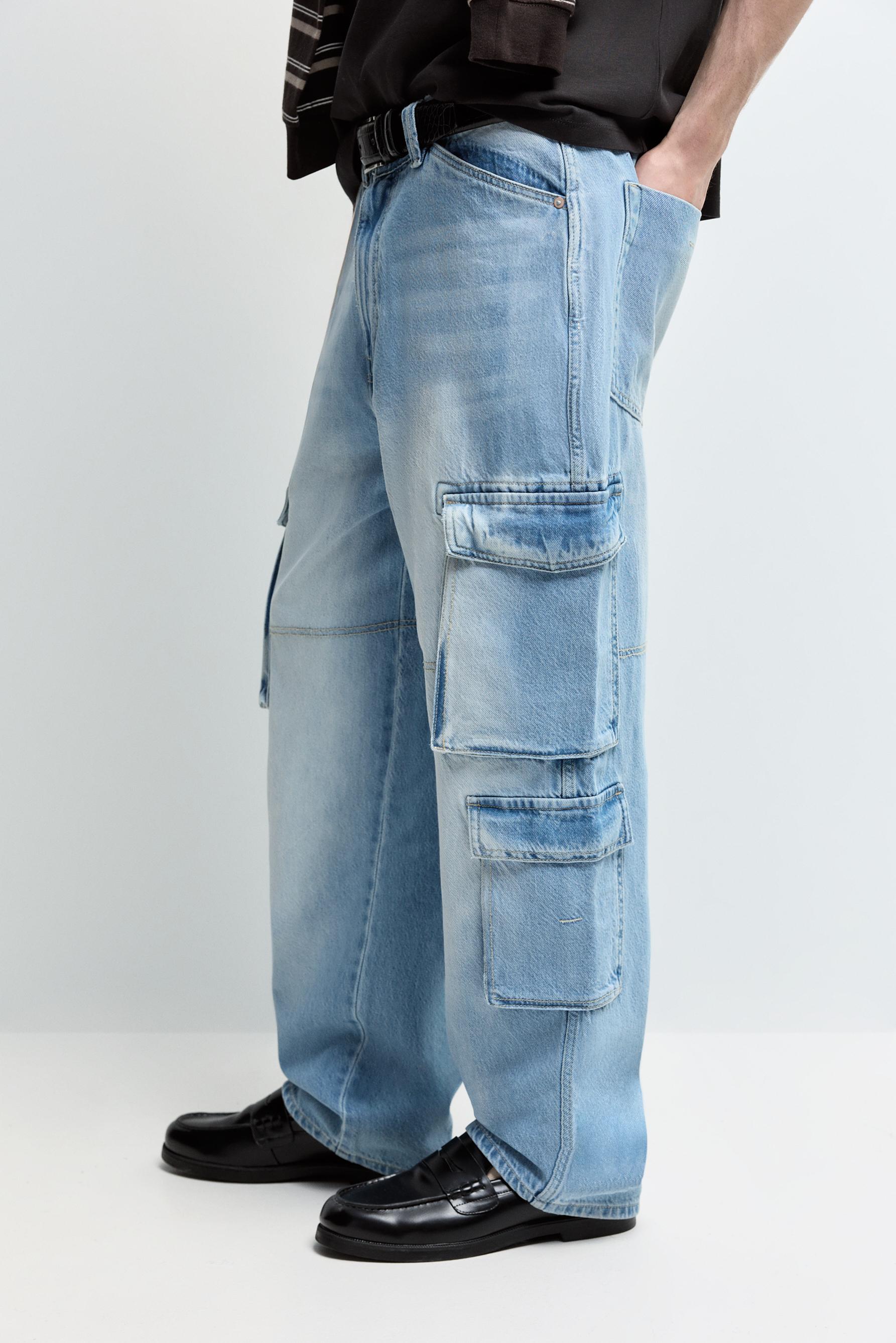Multi-cargo relaxed fit jeans - Total Look - CLOTHING - Man