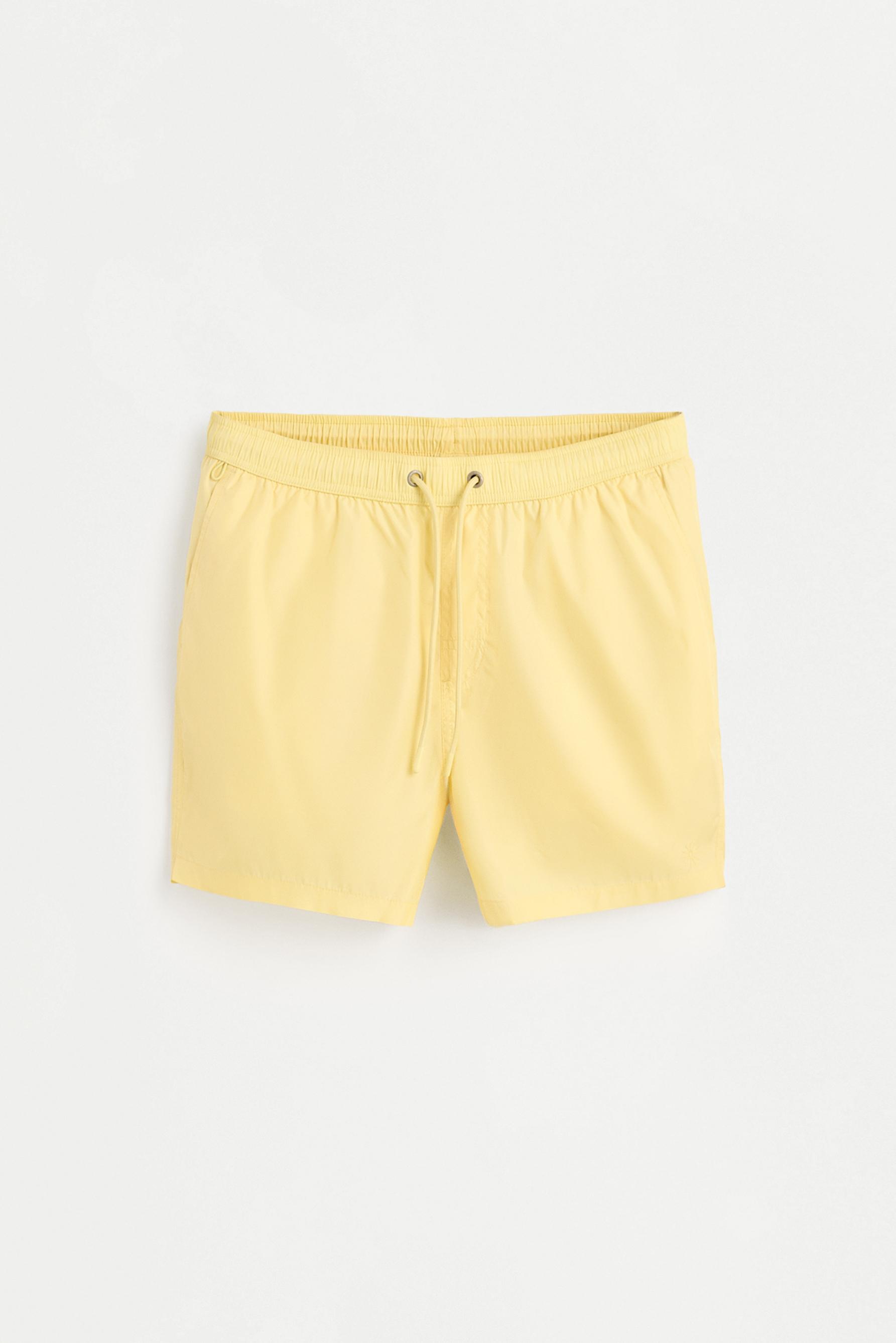 Basic regular fit swim shorts — PASTEL YELLOW