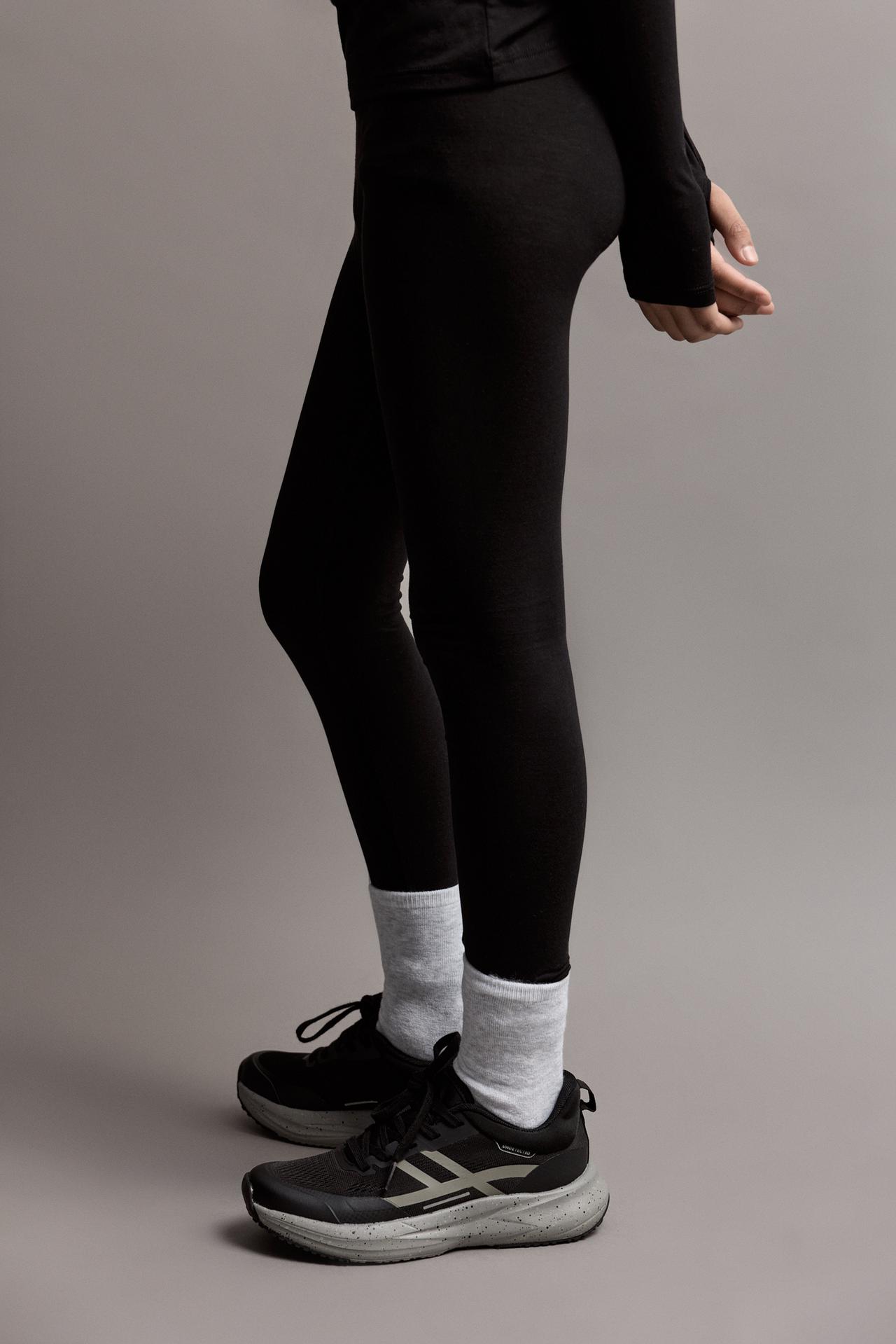 LIGHTWEIGHT thermal comfort leggings — BLACK