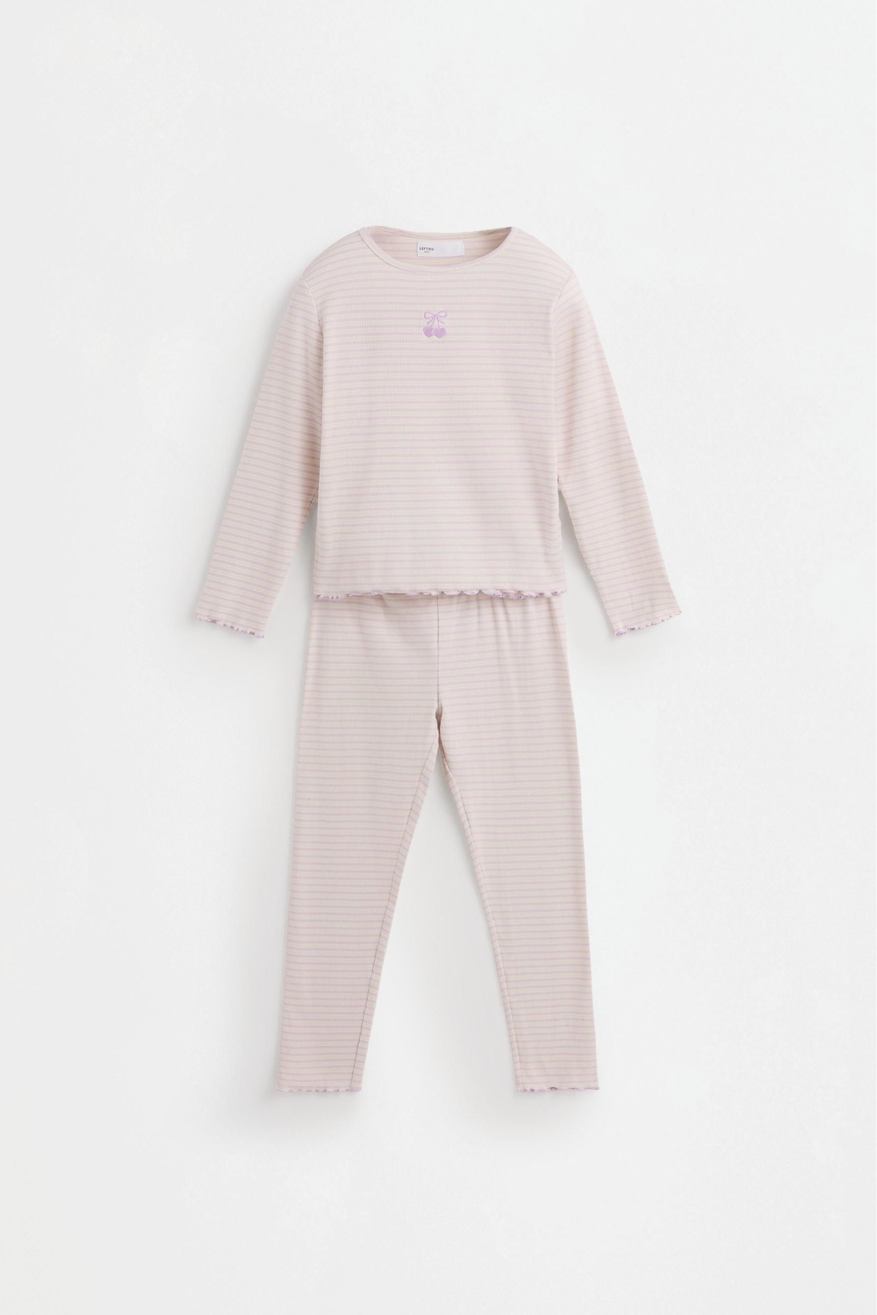 Ribbed animal print pyjamas — STRIPED