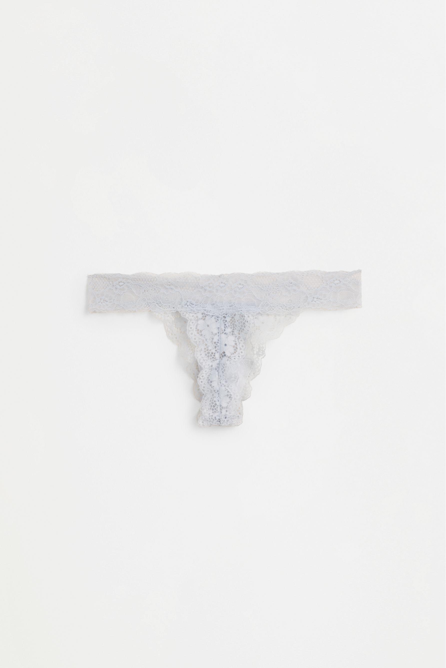 Lace thong — SKY BLUE