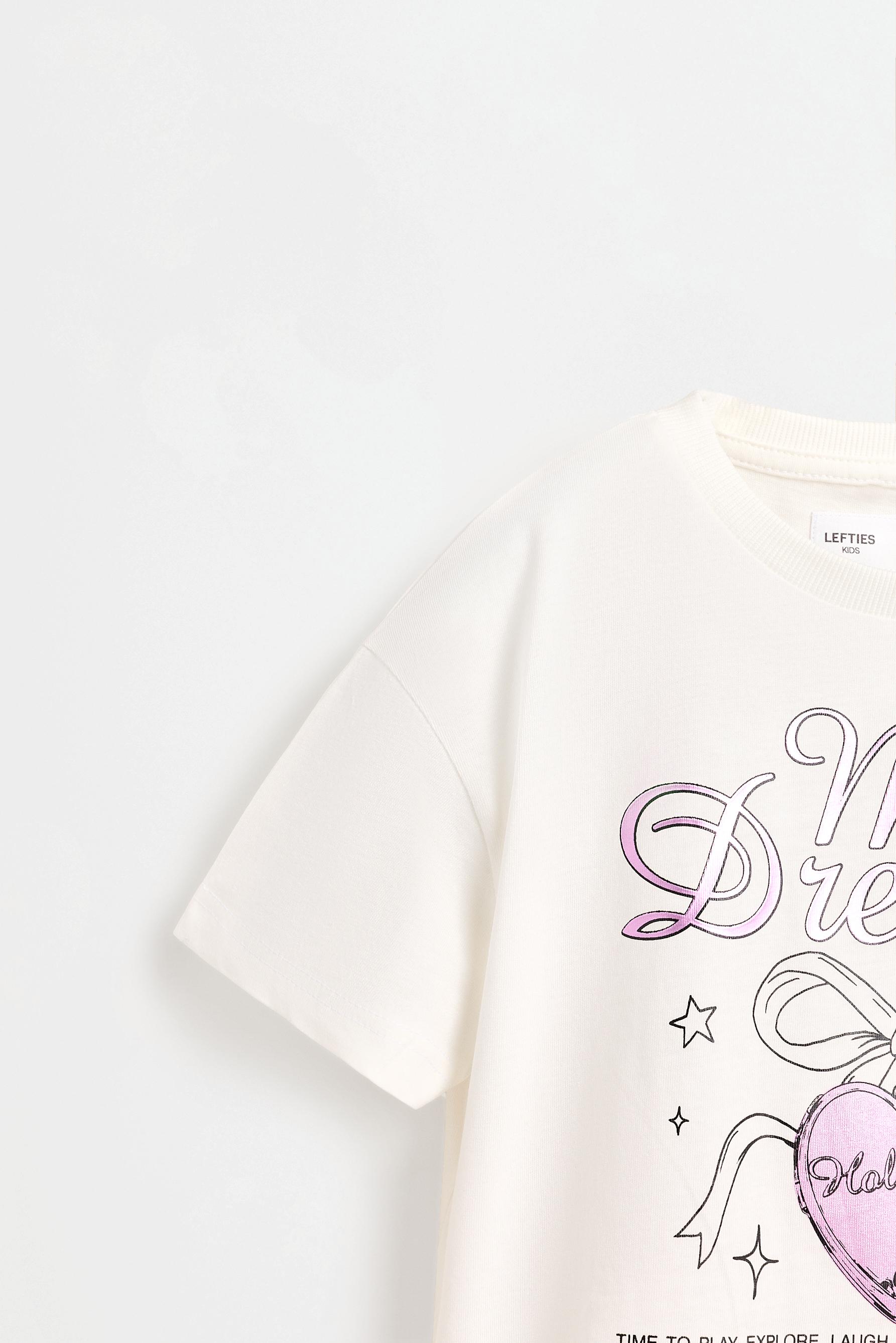 Metallic printed T-shirt — WHITE