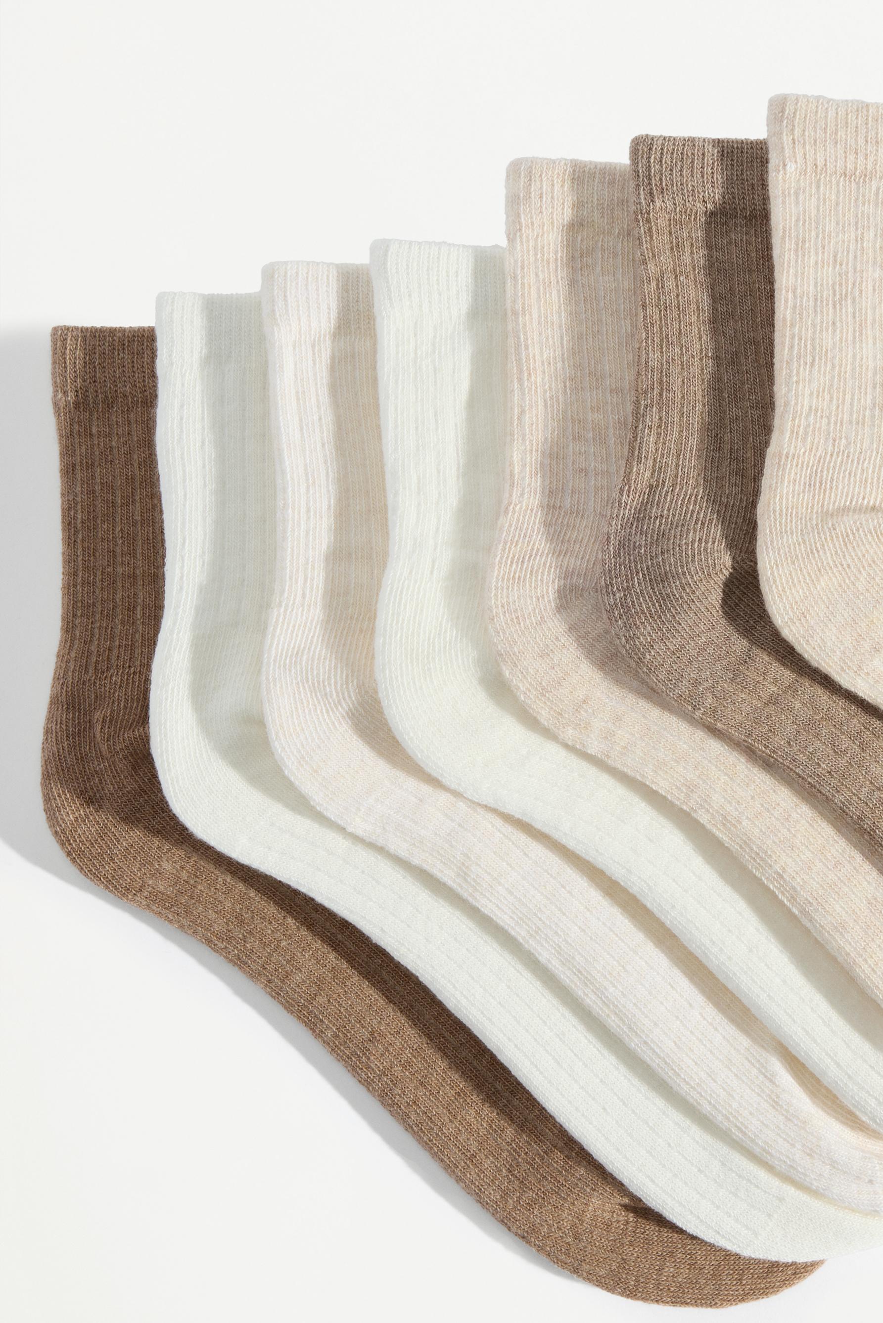 Short Socks (7-Pack) — ECRU