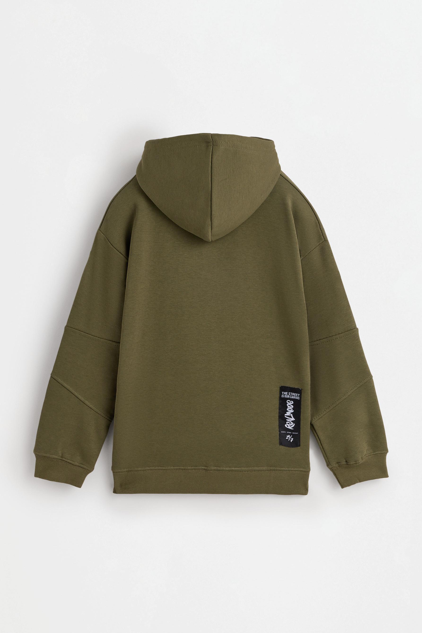 Printed hoodie — KHAKI