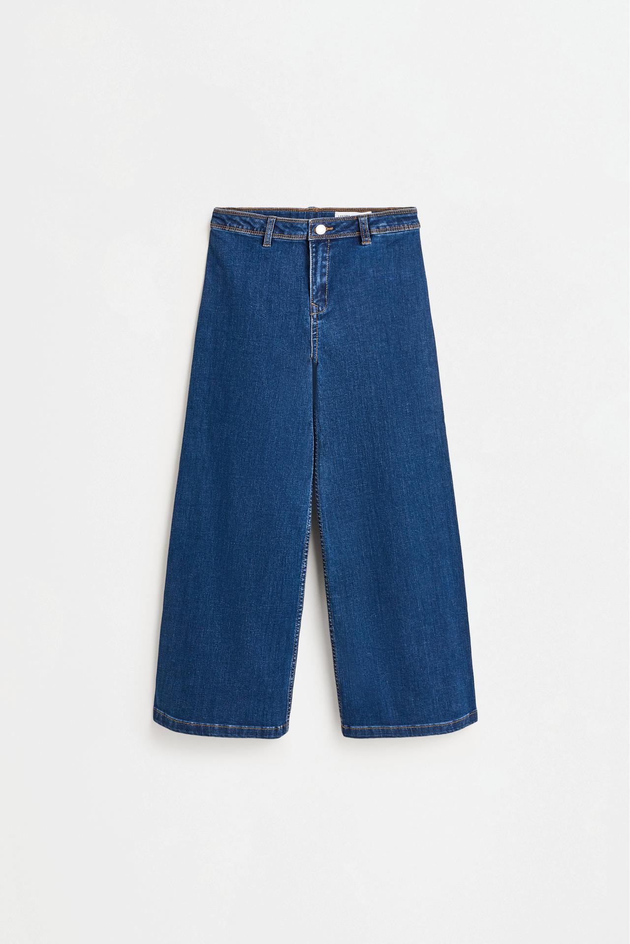 Wide-leg marine jeans — NAVY